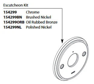 Weymouth Chrome Wall Escutcheon and Gasket - Image 4