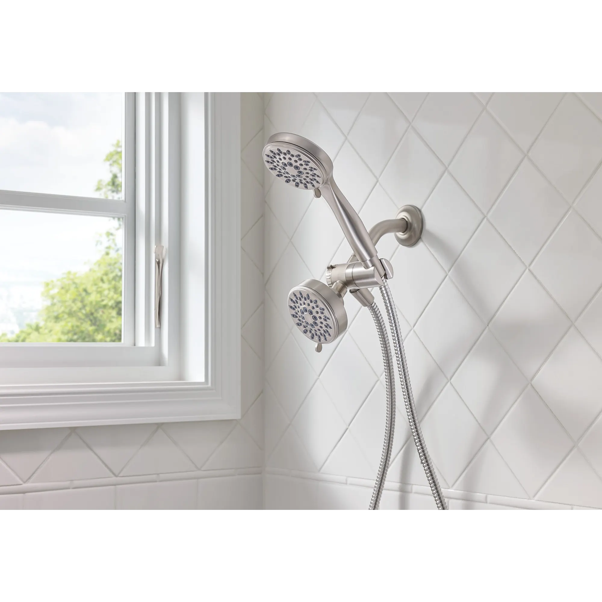 Ignite Five-Function 3 3/4" Diameter Standard Spray Head With Handheld Shower - Image 10