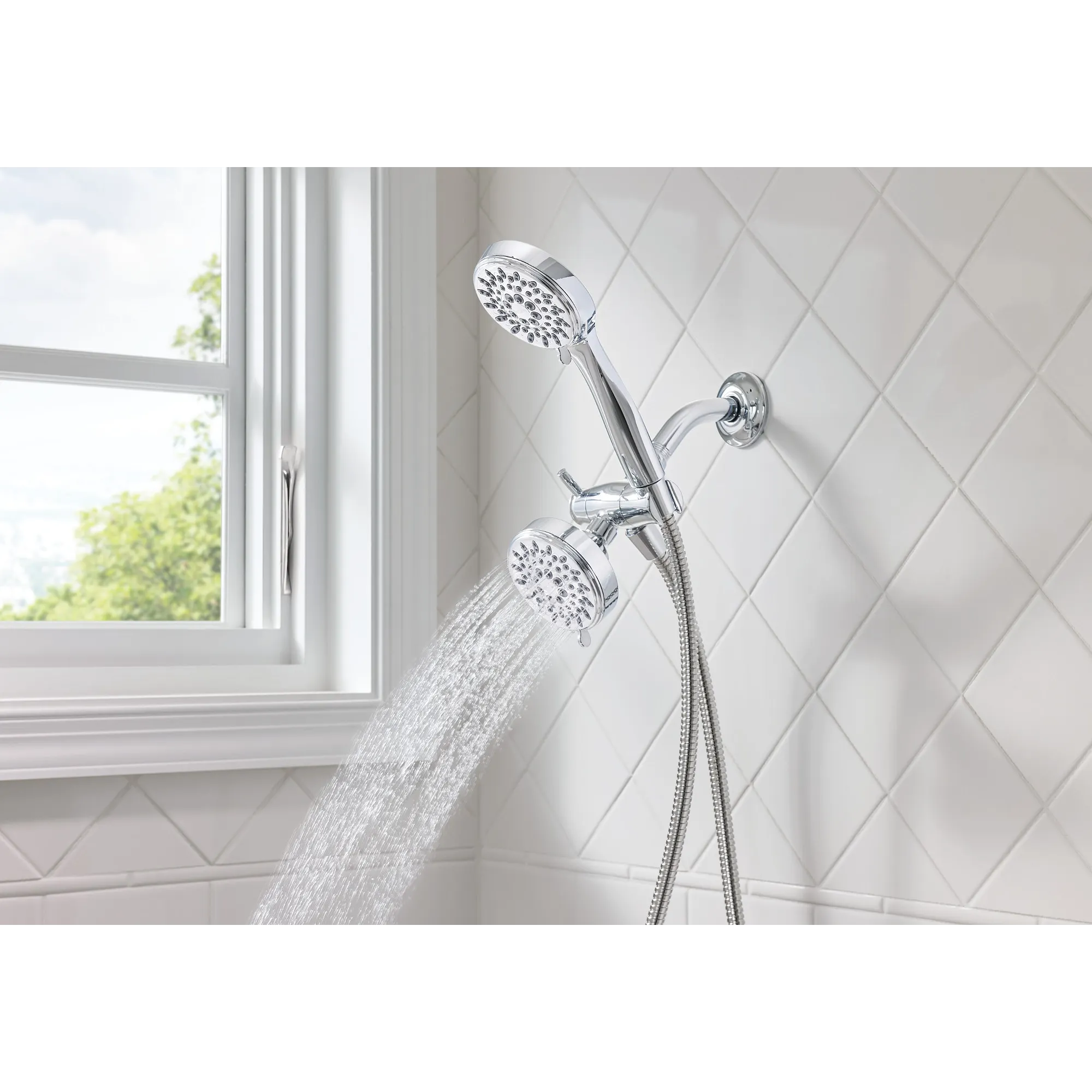 Ignite Five-Function 3 3/4" Diameter Standard Spray Head With Handheld Shower - Image 5