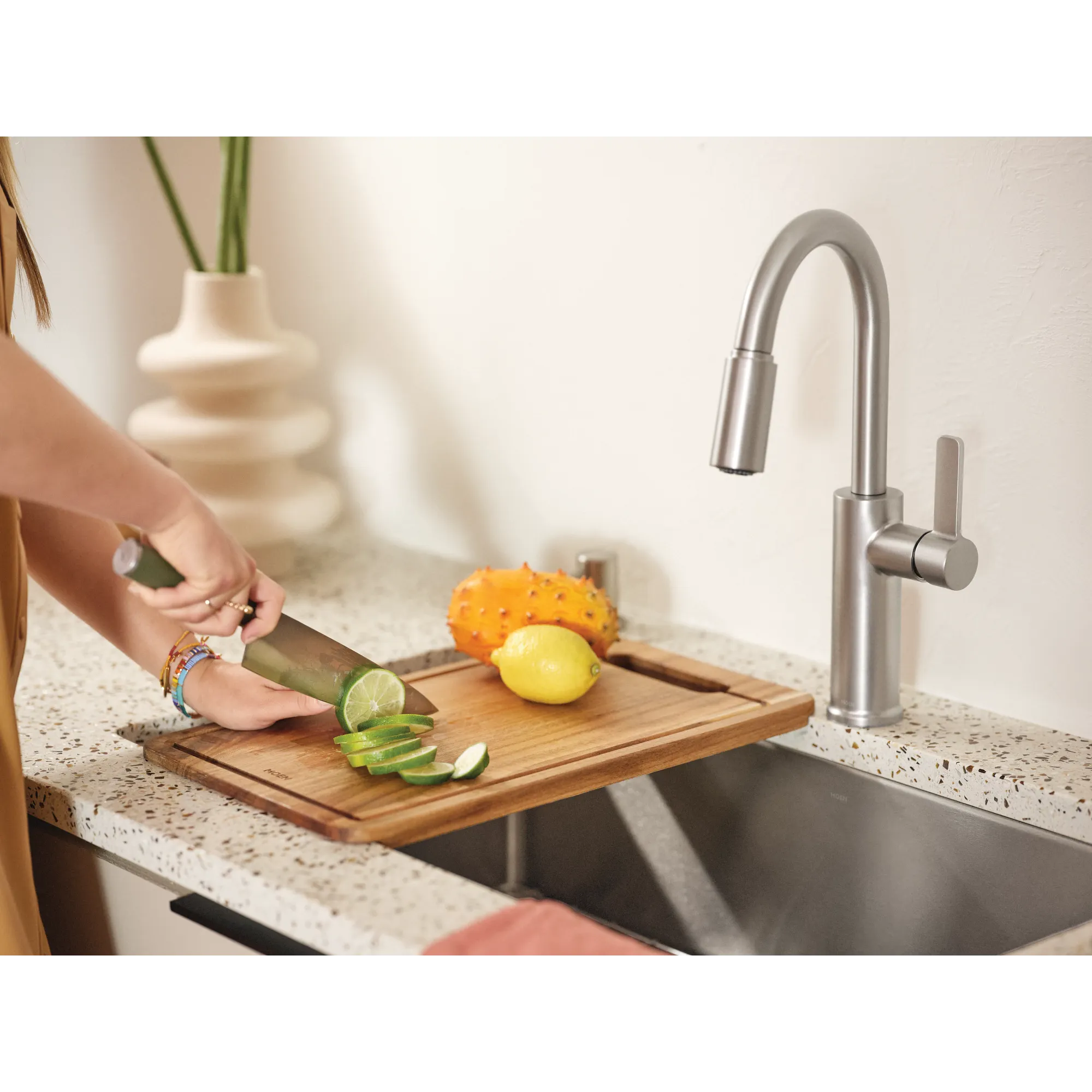 Islet 33"x22" stainless steel 18 gauge single bowl dual mount sink - Image 9