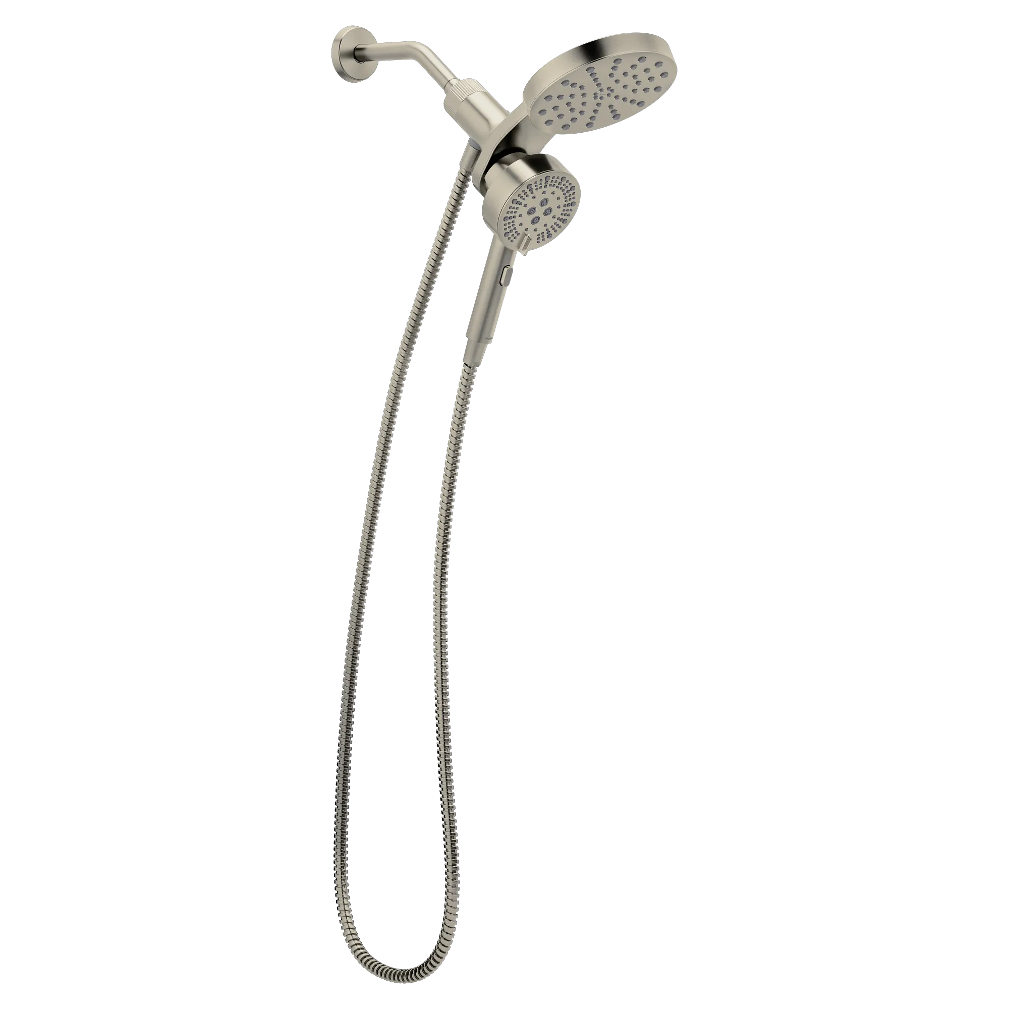 Magnetix Brushed nickel six-function 6.7" diameter spray head standard with handshower - Image 2