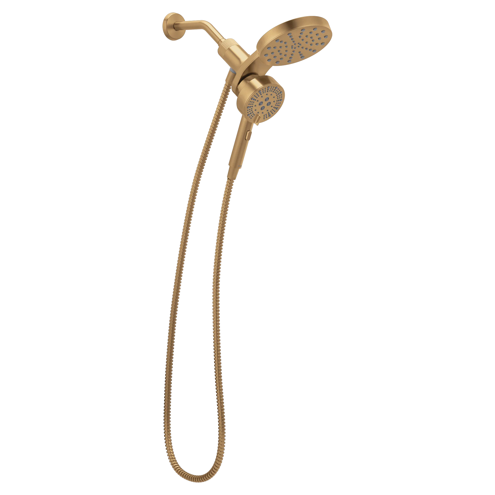 Magnetix Bronzed gold six-function 6.7" diameter spray head standard with handshower