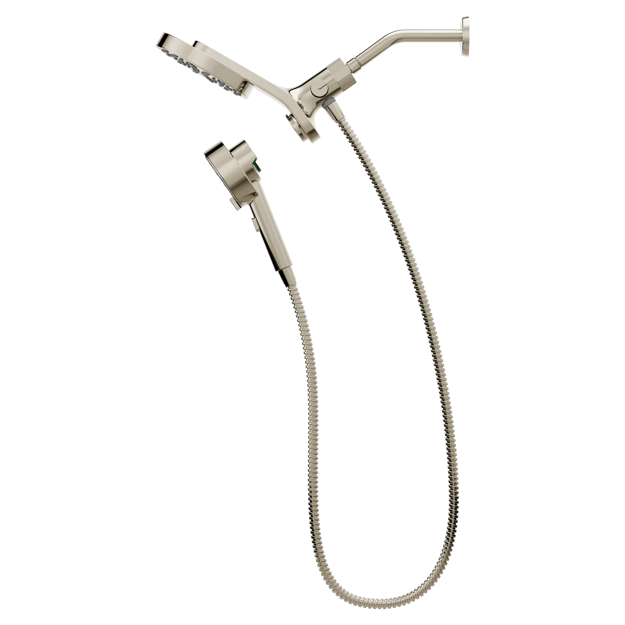 Magnetix Polished nickel six-function 6.7" diameter spray head standard with handshower - Image 2