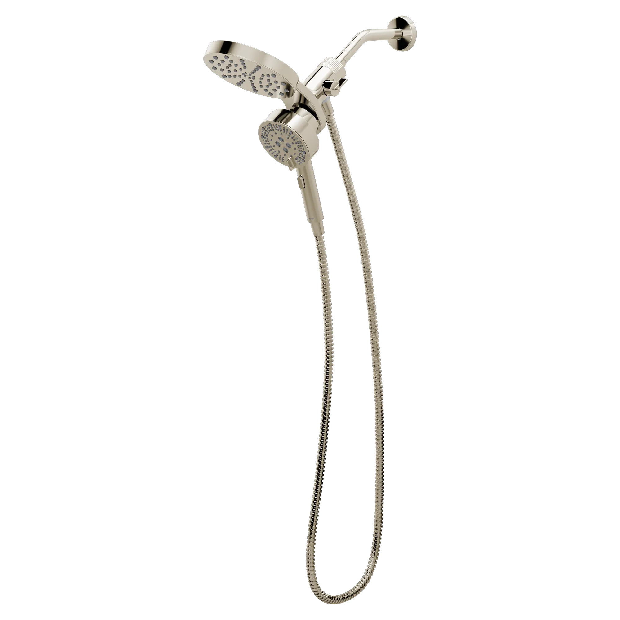 Magnetix Polished nickel six-function 6.7" diameter spray head standard with handshower - Image 3