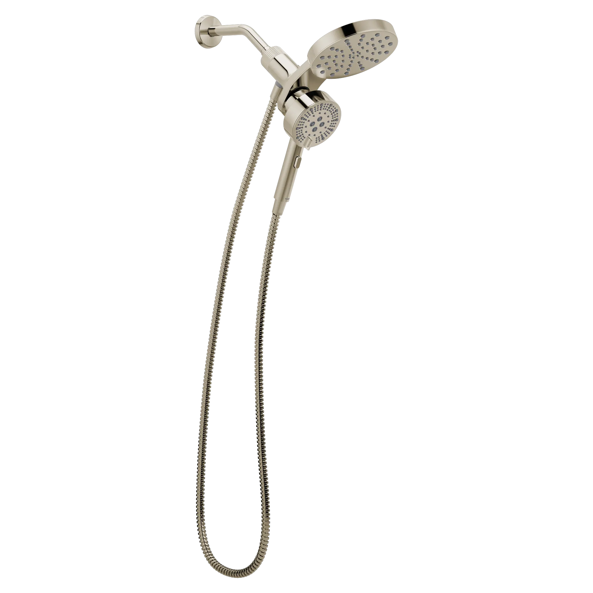 Magnetix Polished nickel six-function 6.7" diameter spray head standard with handshower - Image 4