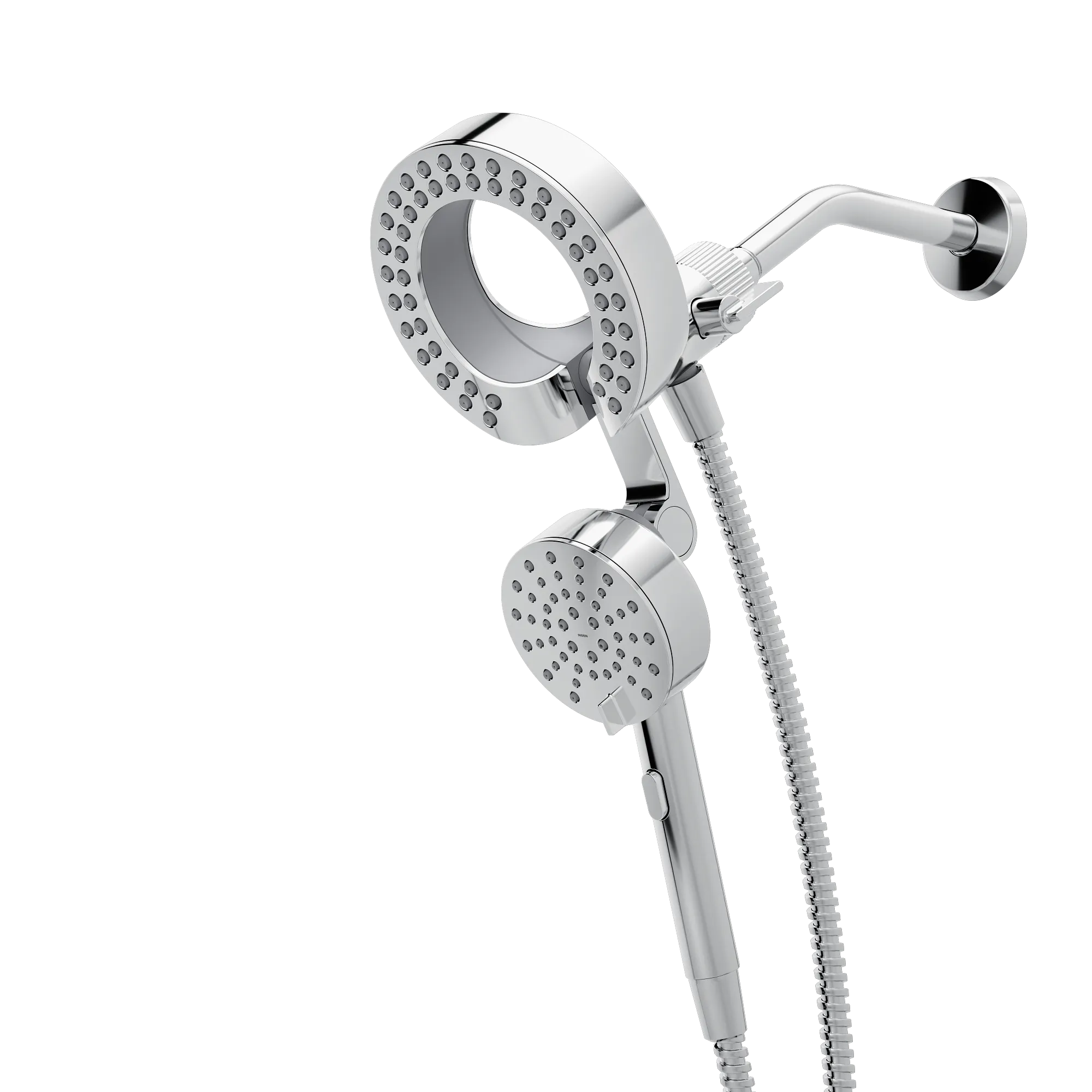 Magnetix Chrome six-function 6-1/2" diameter spray head standard with handshower - Image 5