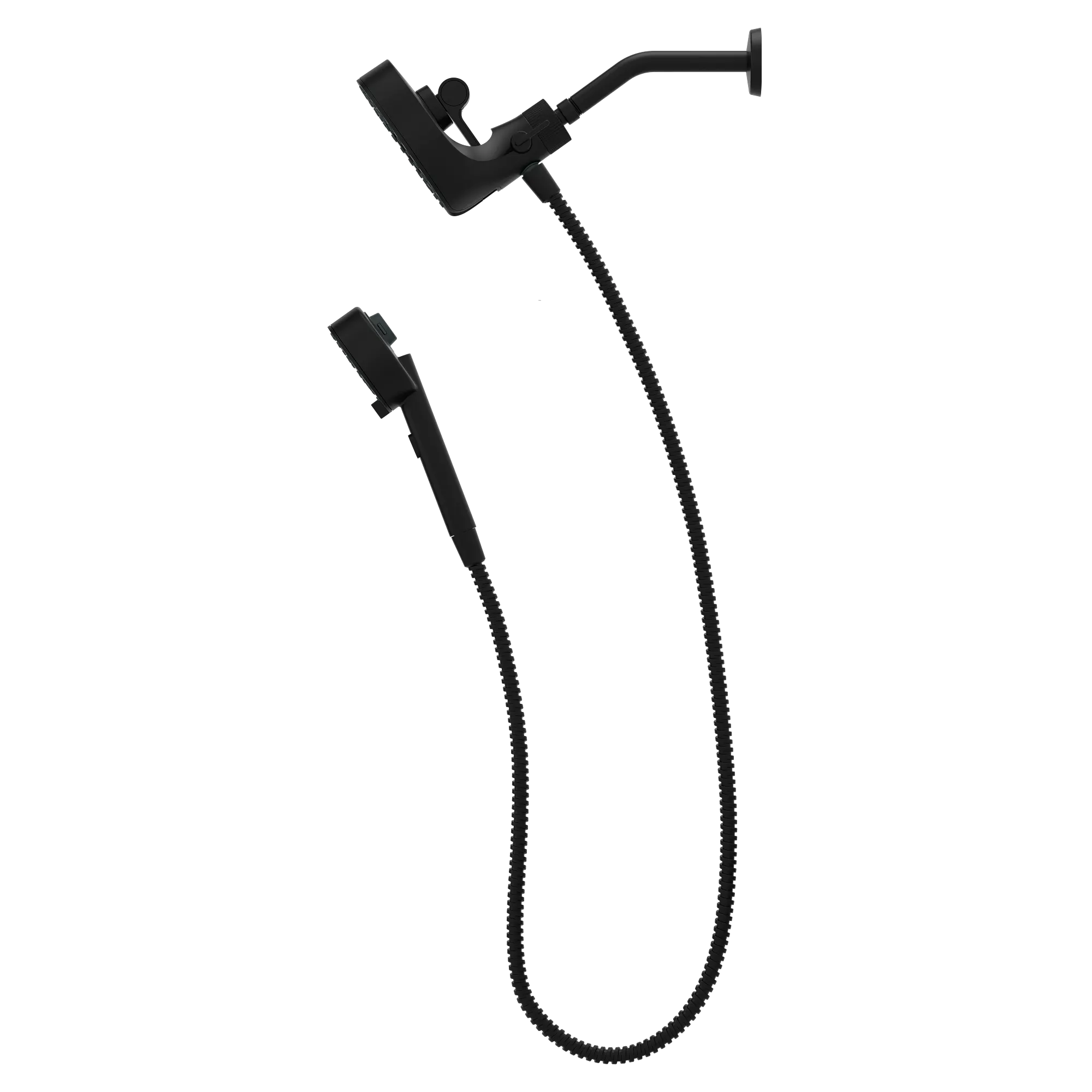 Magnetix Matte black six-function 6-1/2" diameter spray head standard with handshower - Image 3