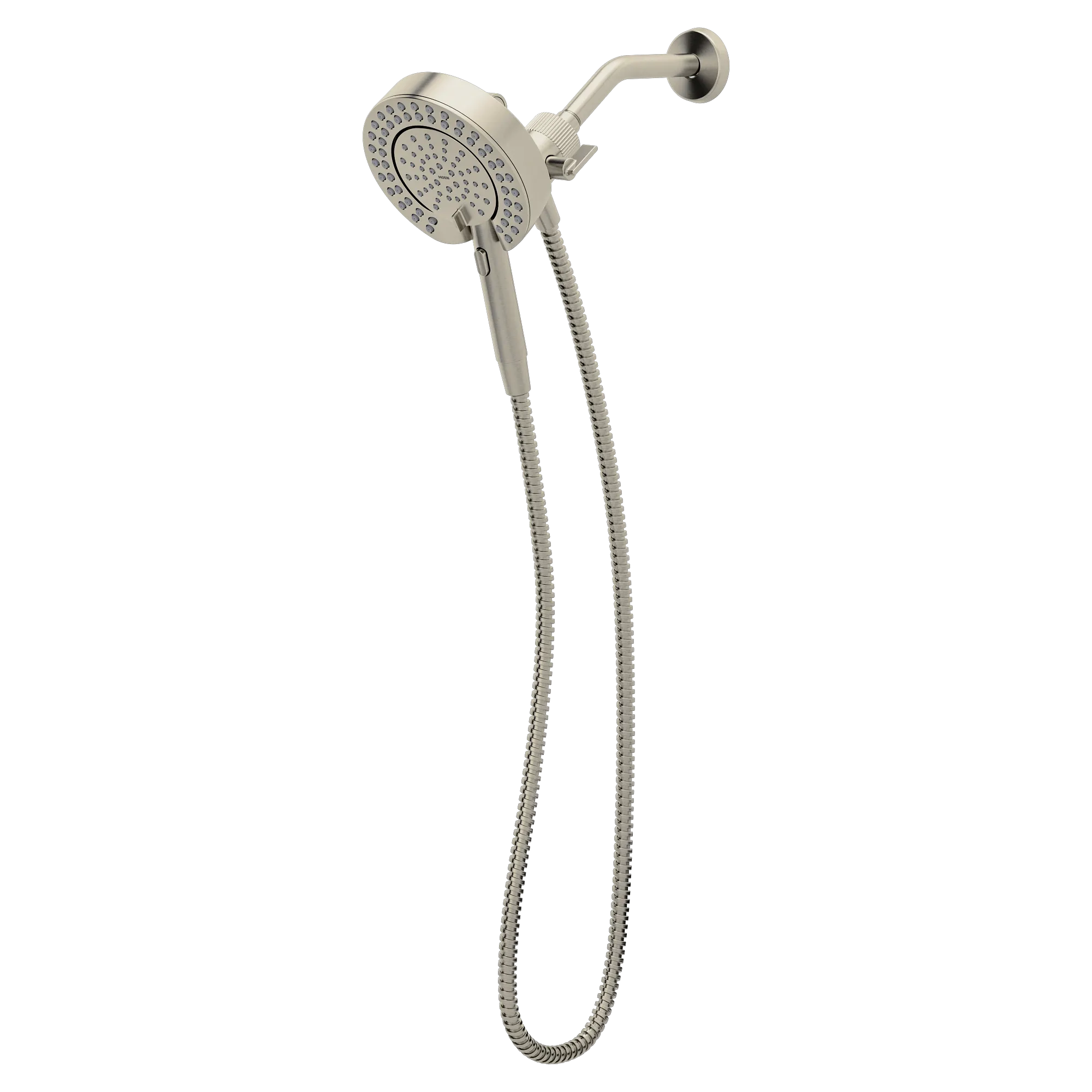 Magnetix Brushed nickel six-function 6-1/2" diameter spray head standard with handshower - Image 3