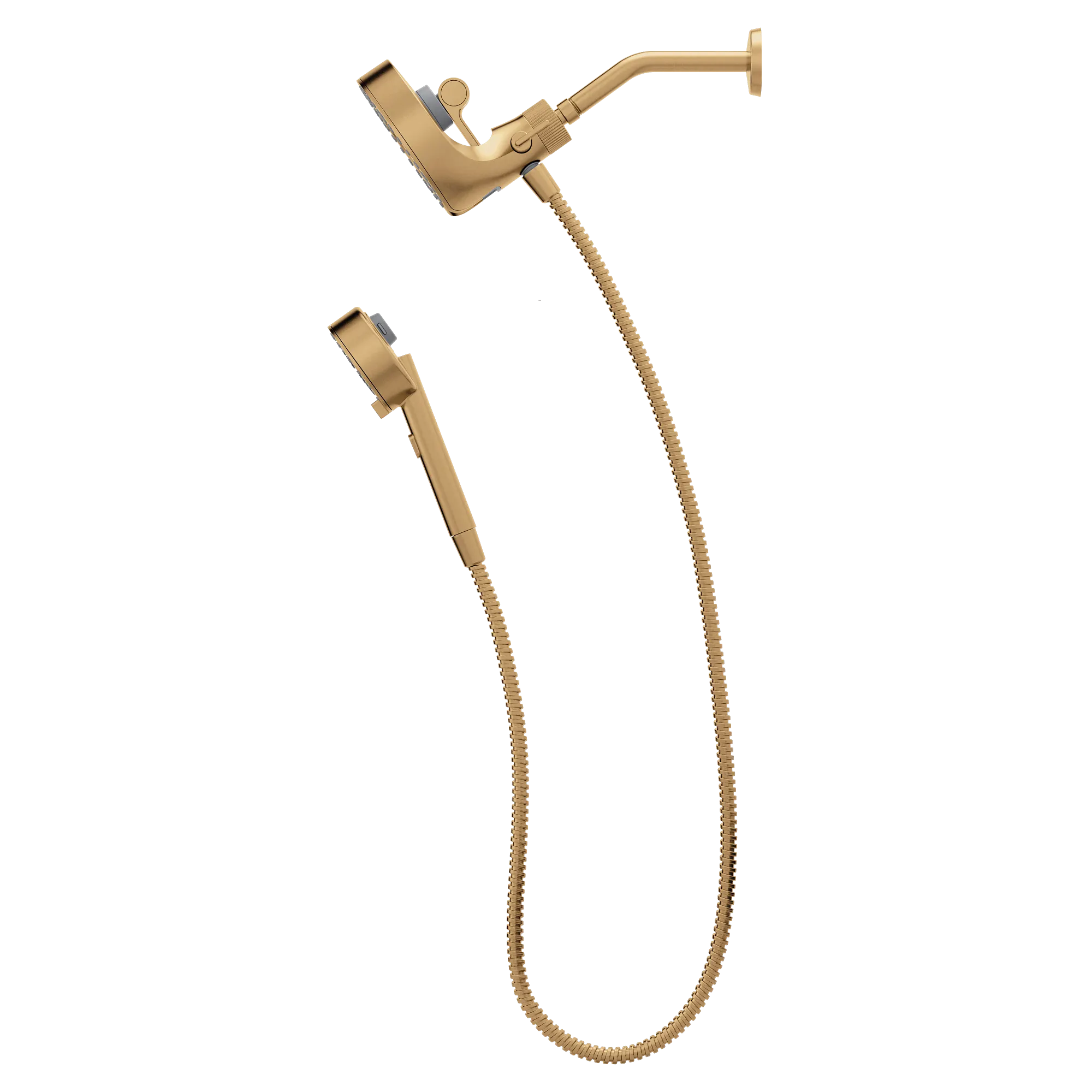 Magnetix Bronzed gold six-function 6-1/2" diameter spray head standard with handshower - Image 16
