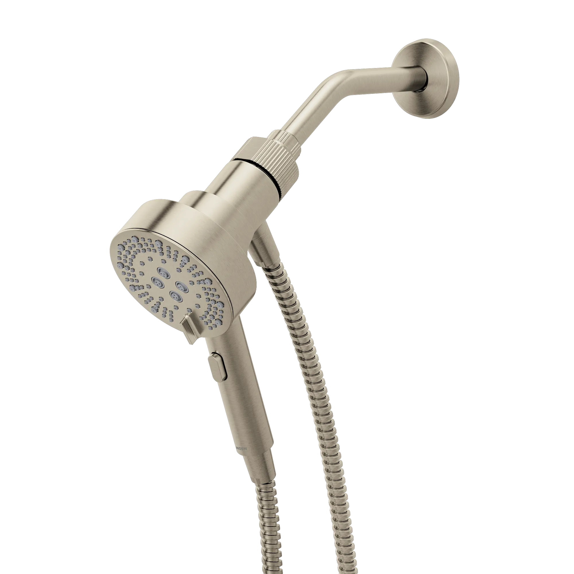 Magnetix Brushed nickel six-function 4.25" diameter spray head handshower - Image 2