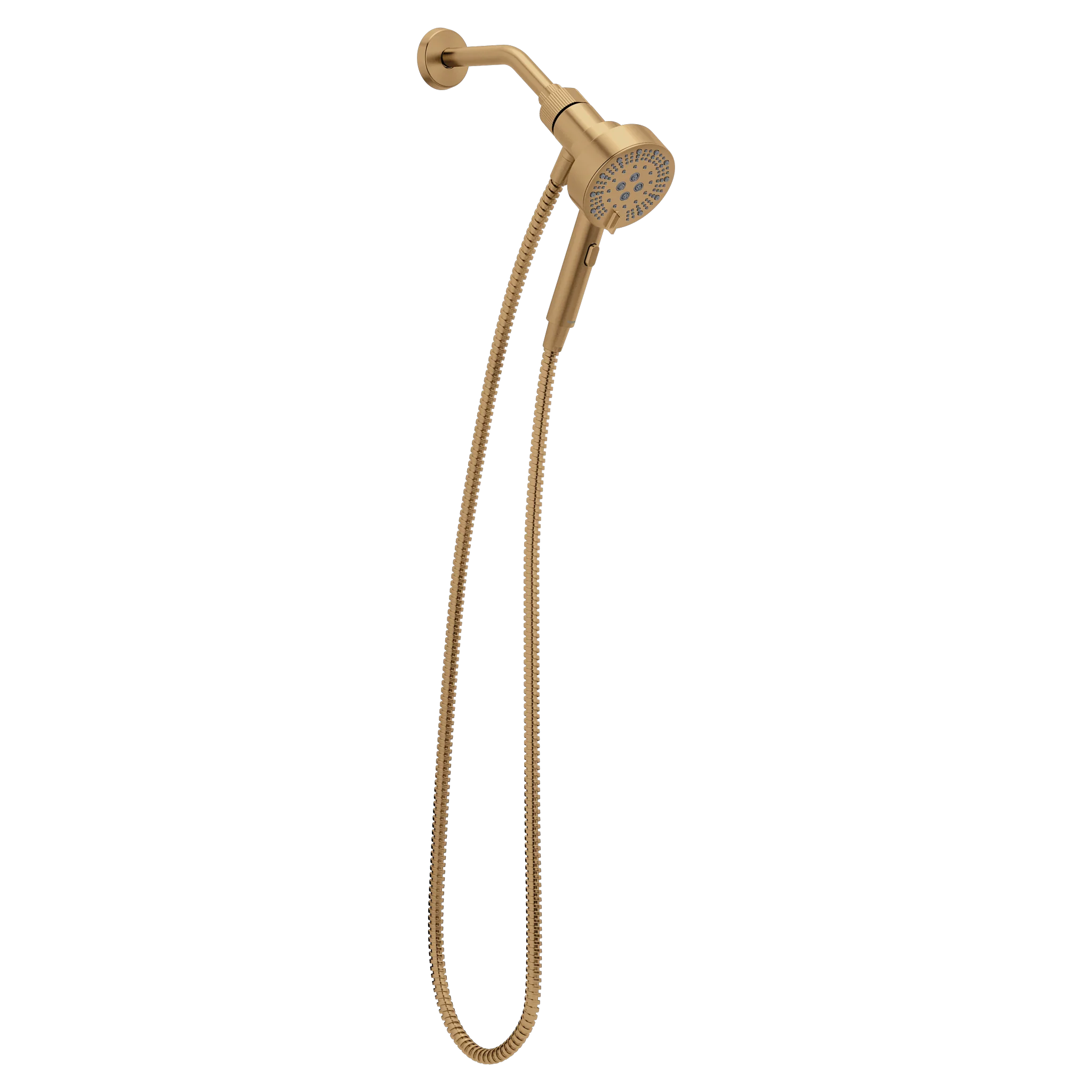 Magnetix Bronzed gold six-function 4.25" diameter spray head handshower