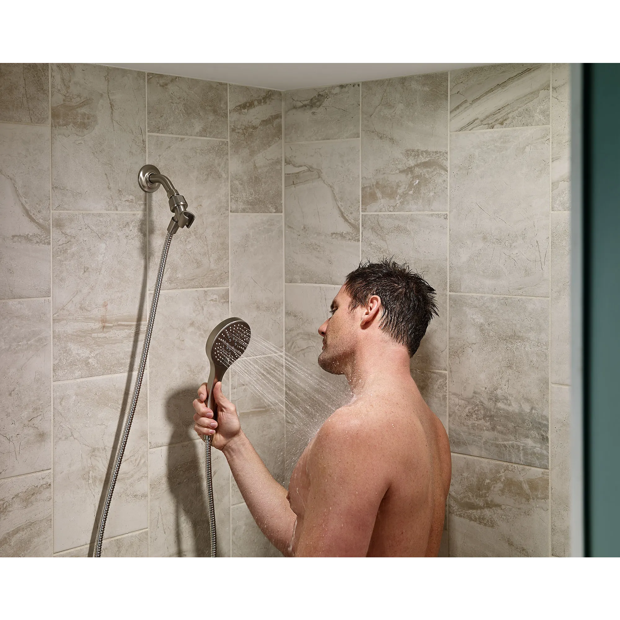 Renewal Five-Function 4 1/2" Diameter Standard Spray Head With Handheld Shower - Image 2