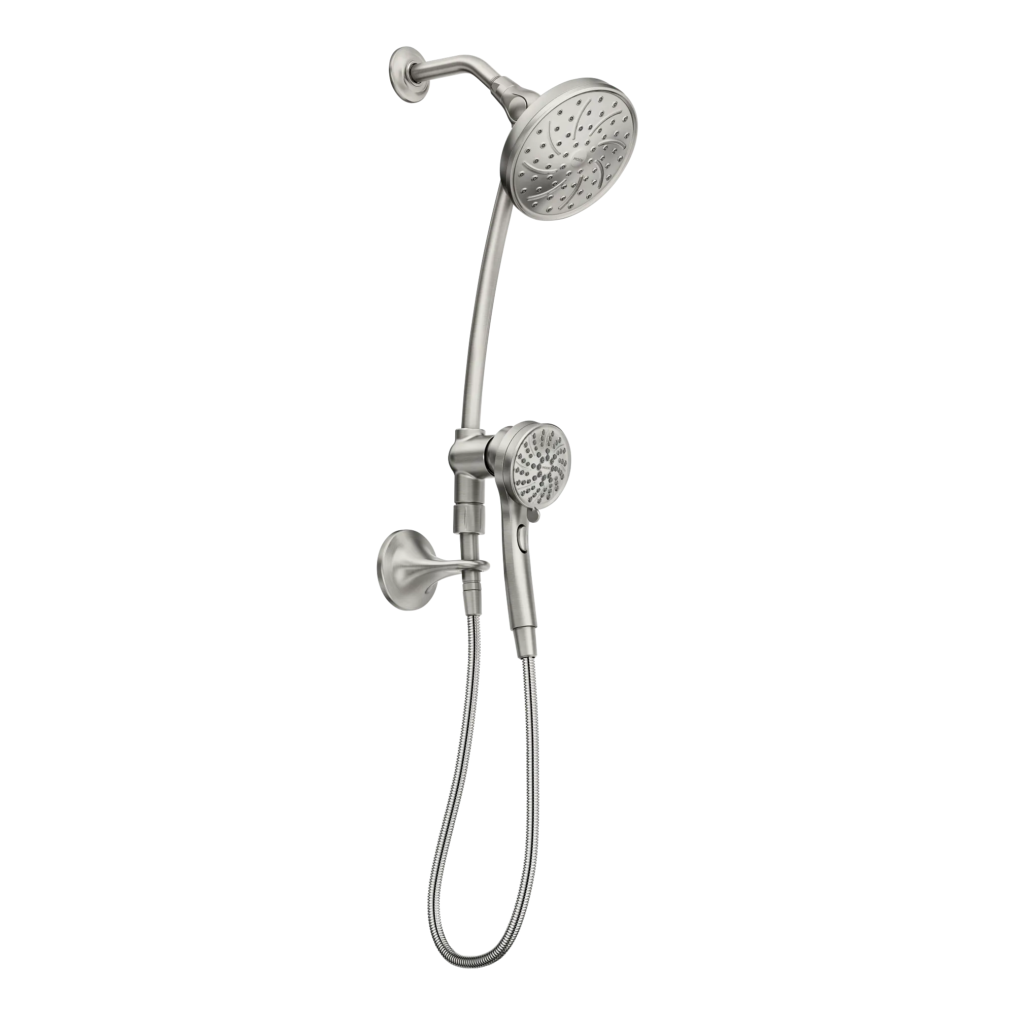 Attract Spot resist brushed nickel six-function 3.75" diameter spray head standard with handshower - Image 2