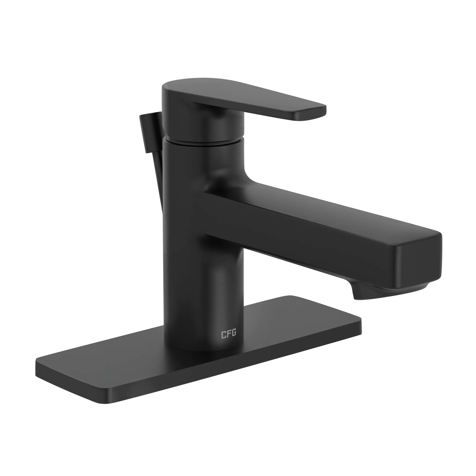 Slate Matte black one-handle low-profile bathroom faucet - Image 2