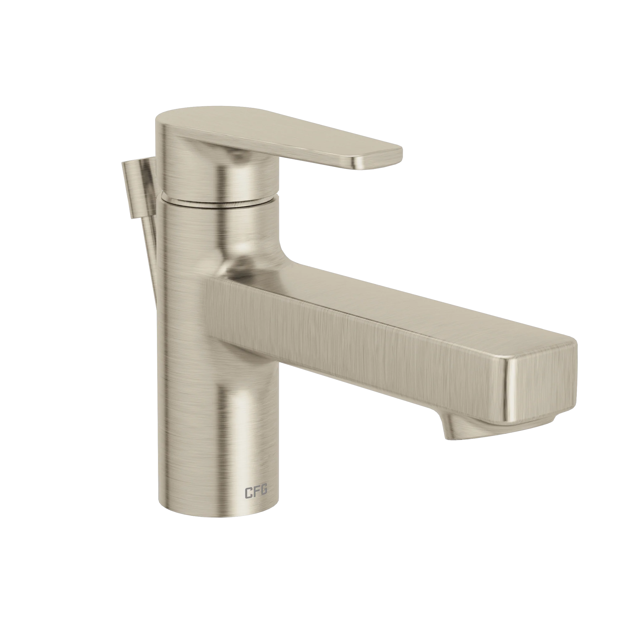 Slate Brushed nickel one-handle low-profile bathroom faucet