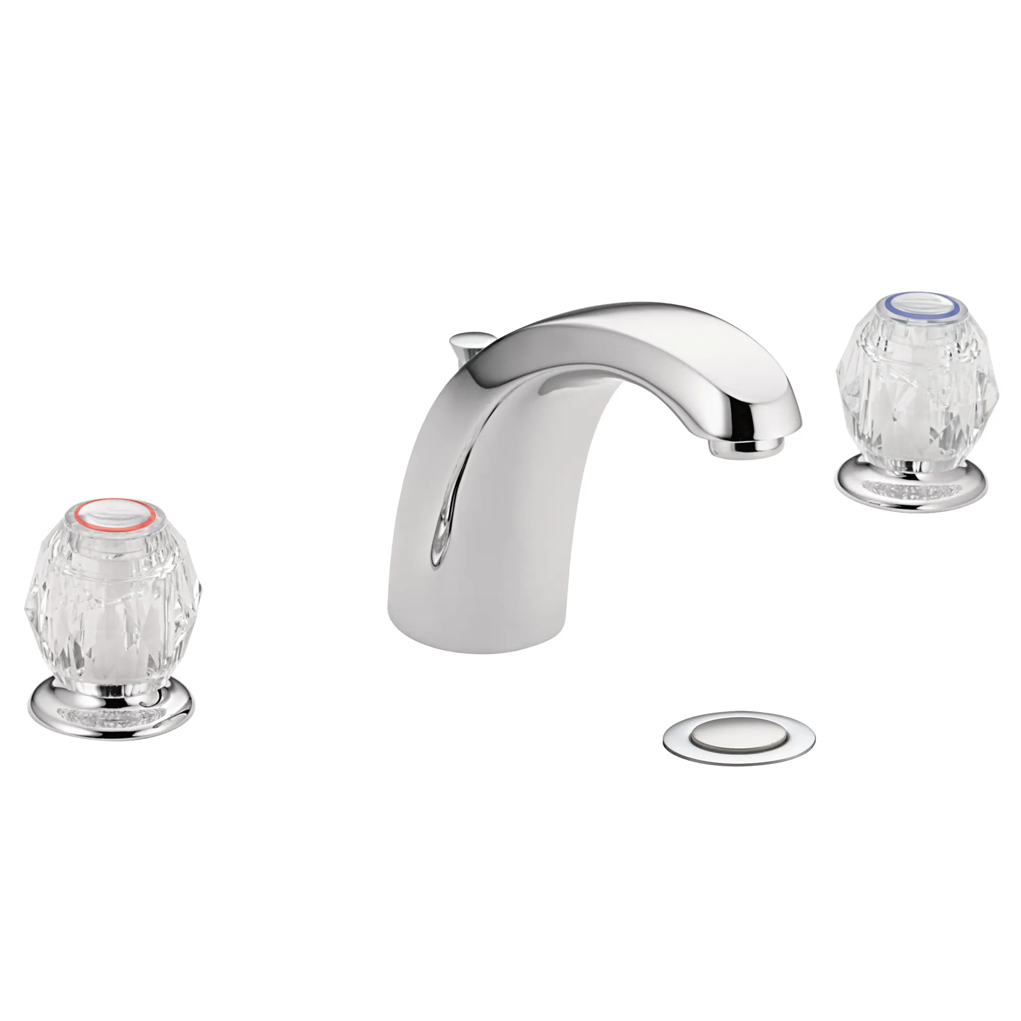 Chateau Chrome Two-Handle Low Arc Bathroom Faucet - Image 3