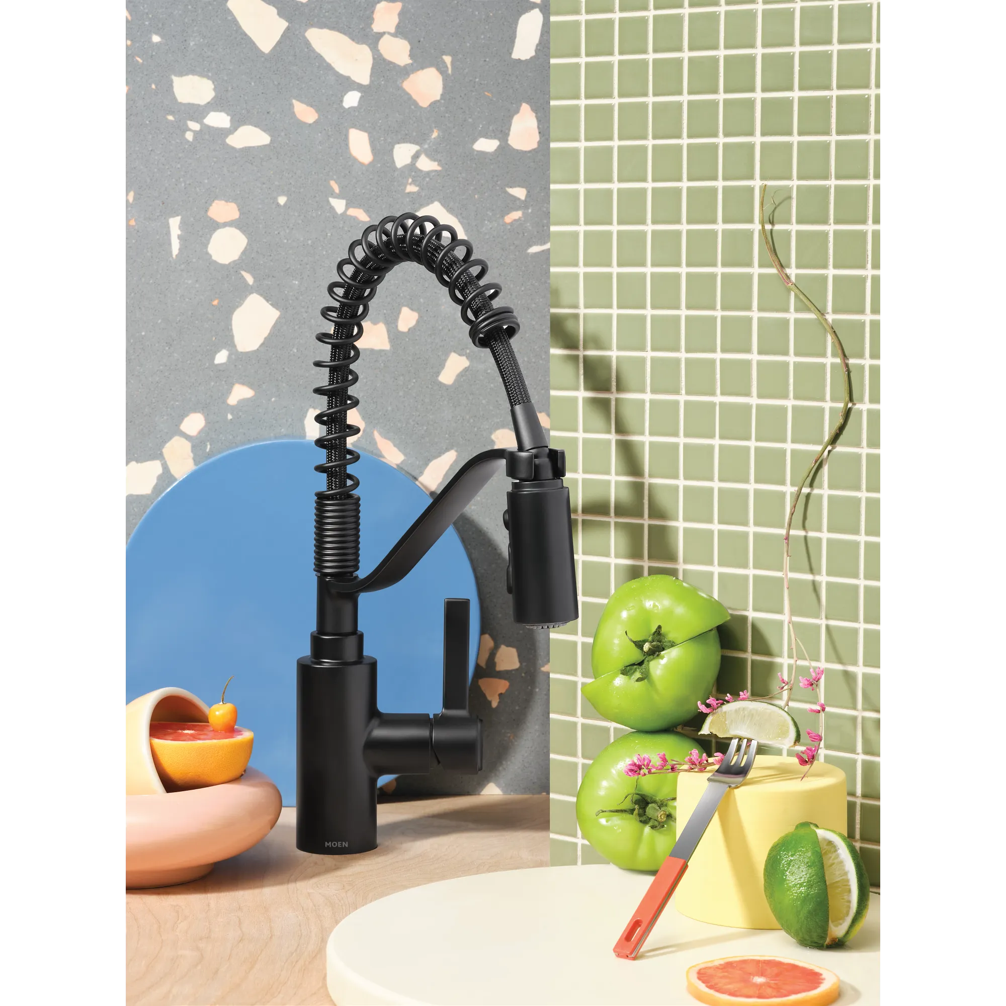 Genta LX One-Handle Pre-Rinse Spring Pulldown Kitchen Faucet - Image 32
