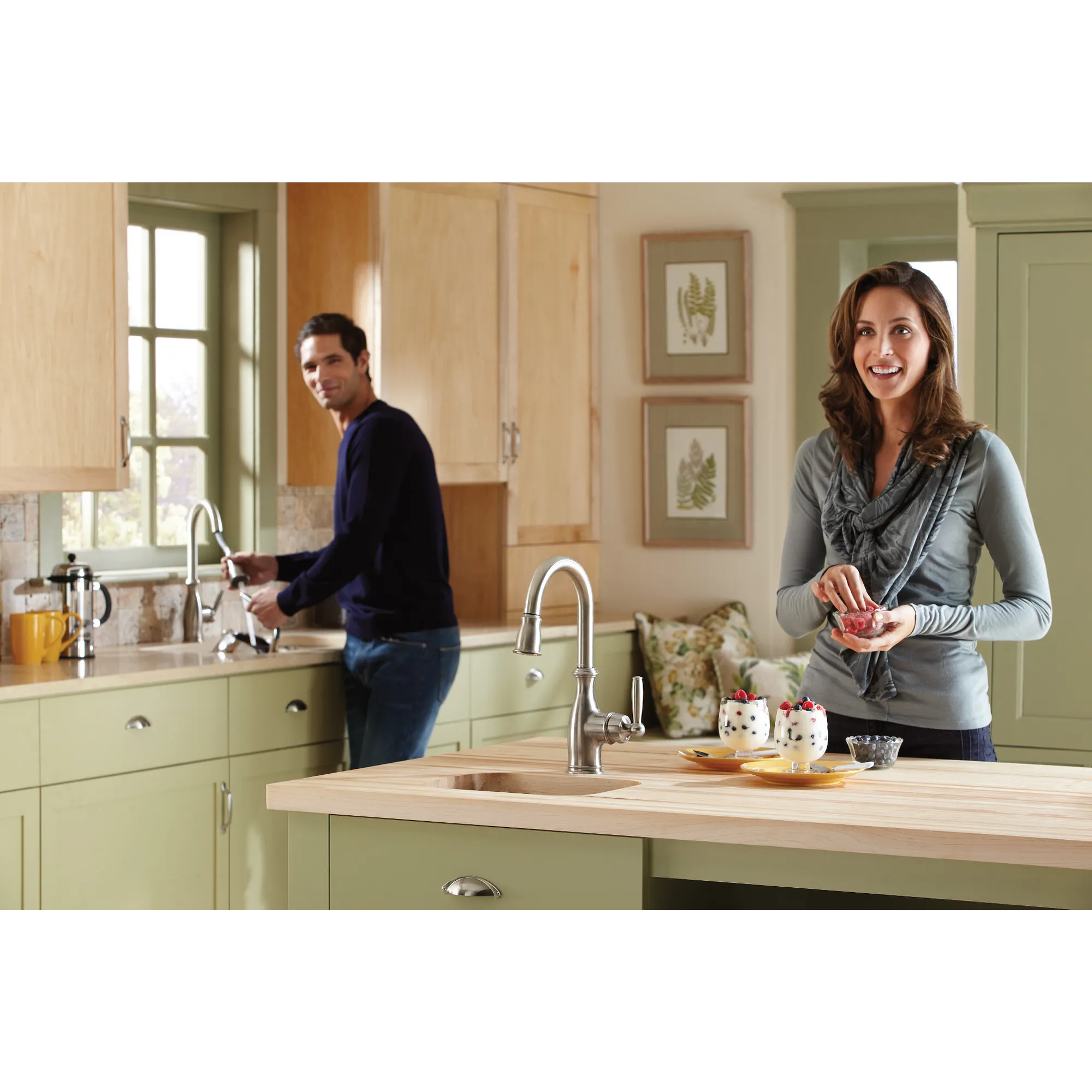 Brantford Chrome One-Handle High Arc Pulldown Bar Faucet - Image 18