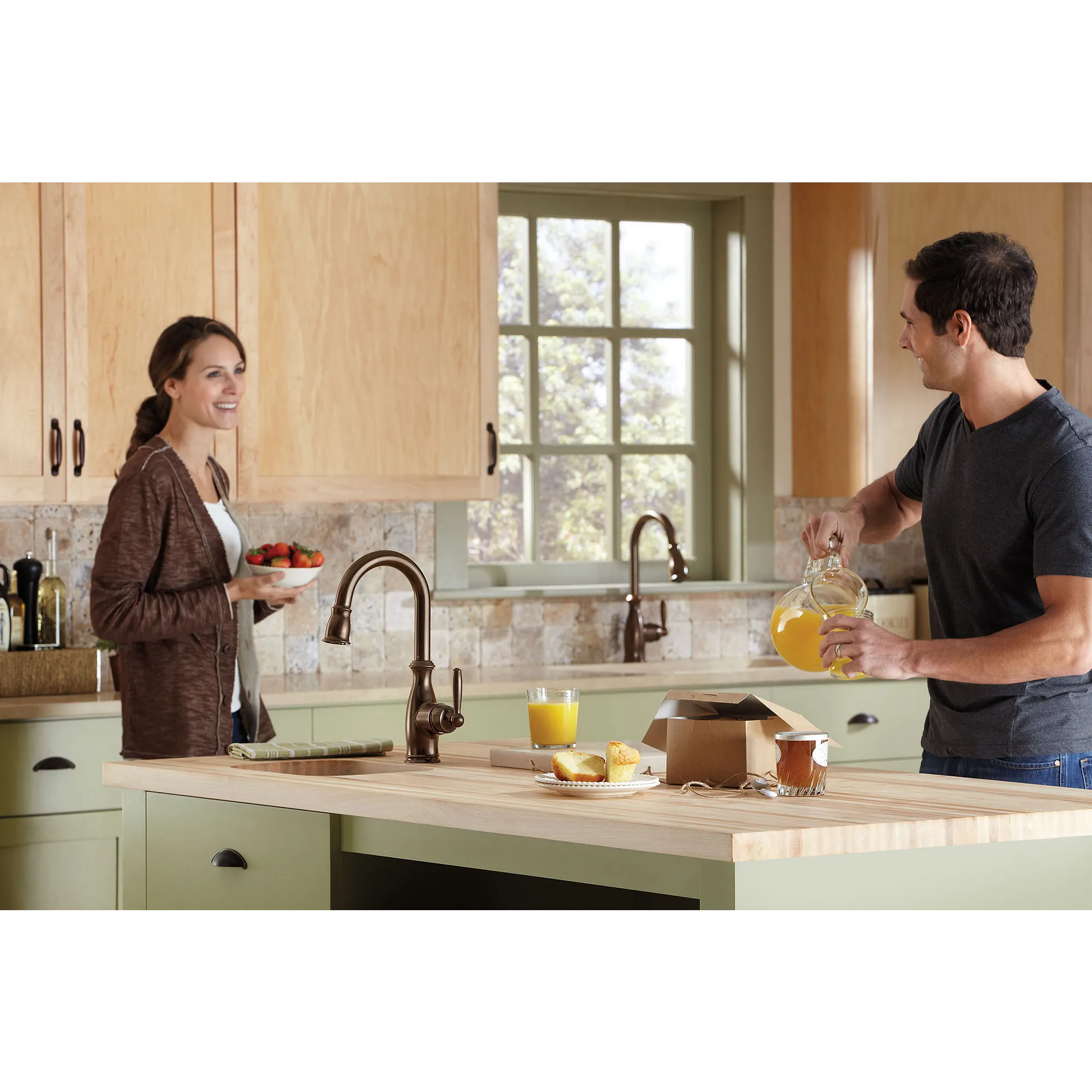 Brantford Chrome One-Handle High Arc Pulldown Bar Faucet - Image 9