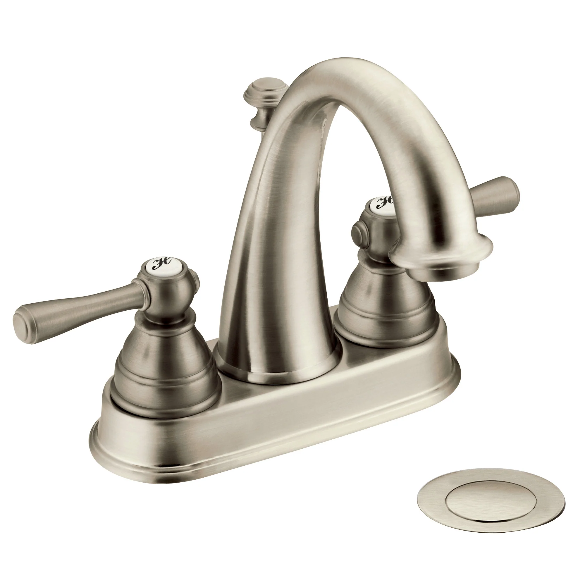 Kingsley Chrome Two-Handle High Arc Bathroom Faucet - Image 18
