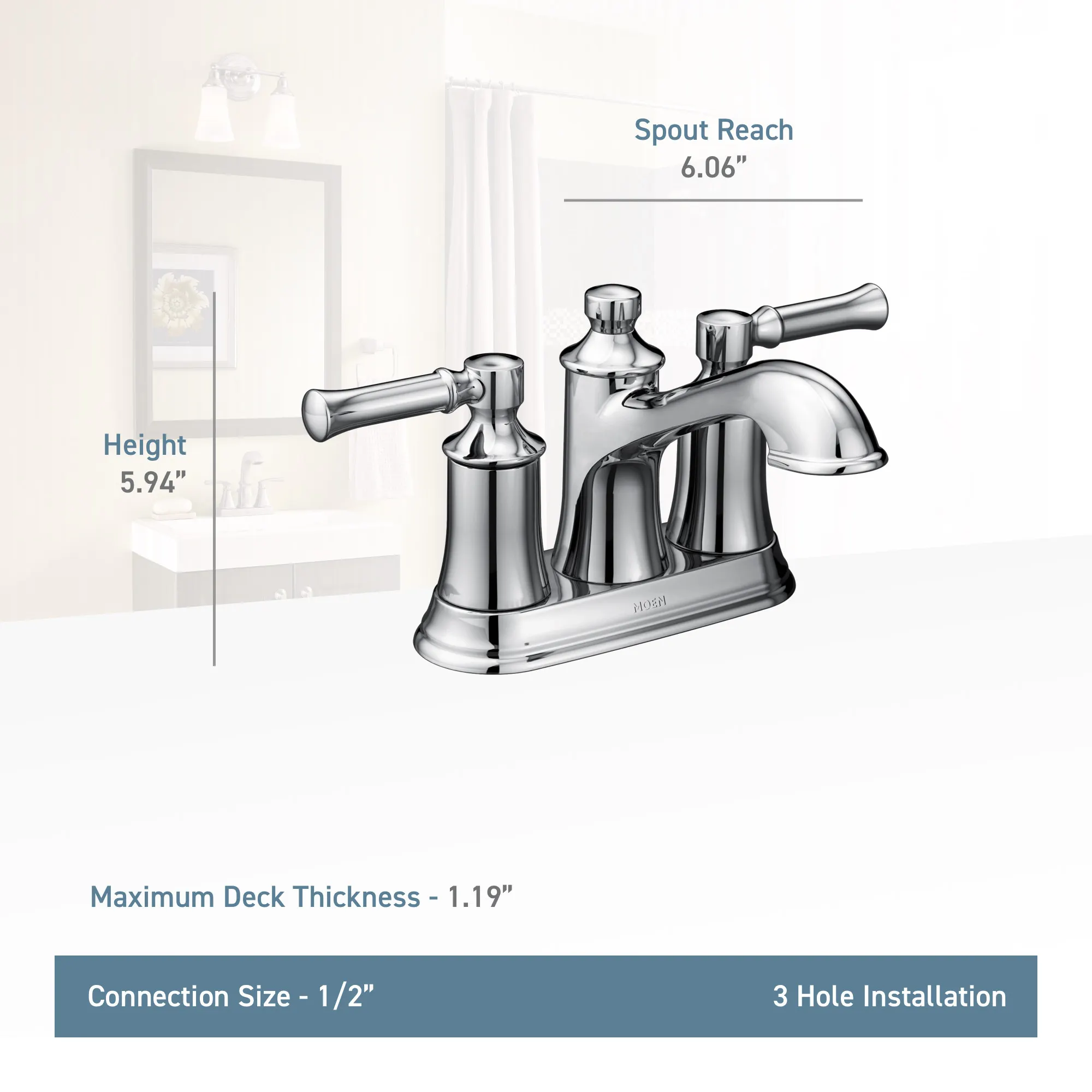 Dartmoor Two-handle Centerset Bathroom Sink Faucet - Image 8