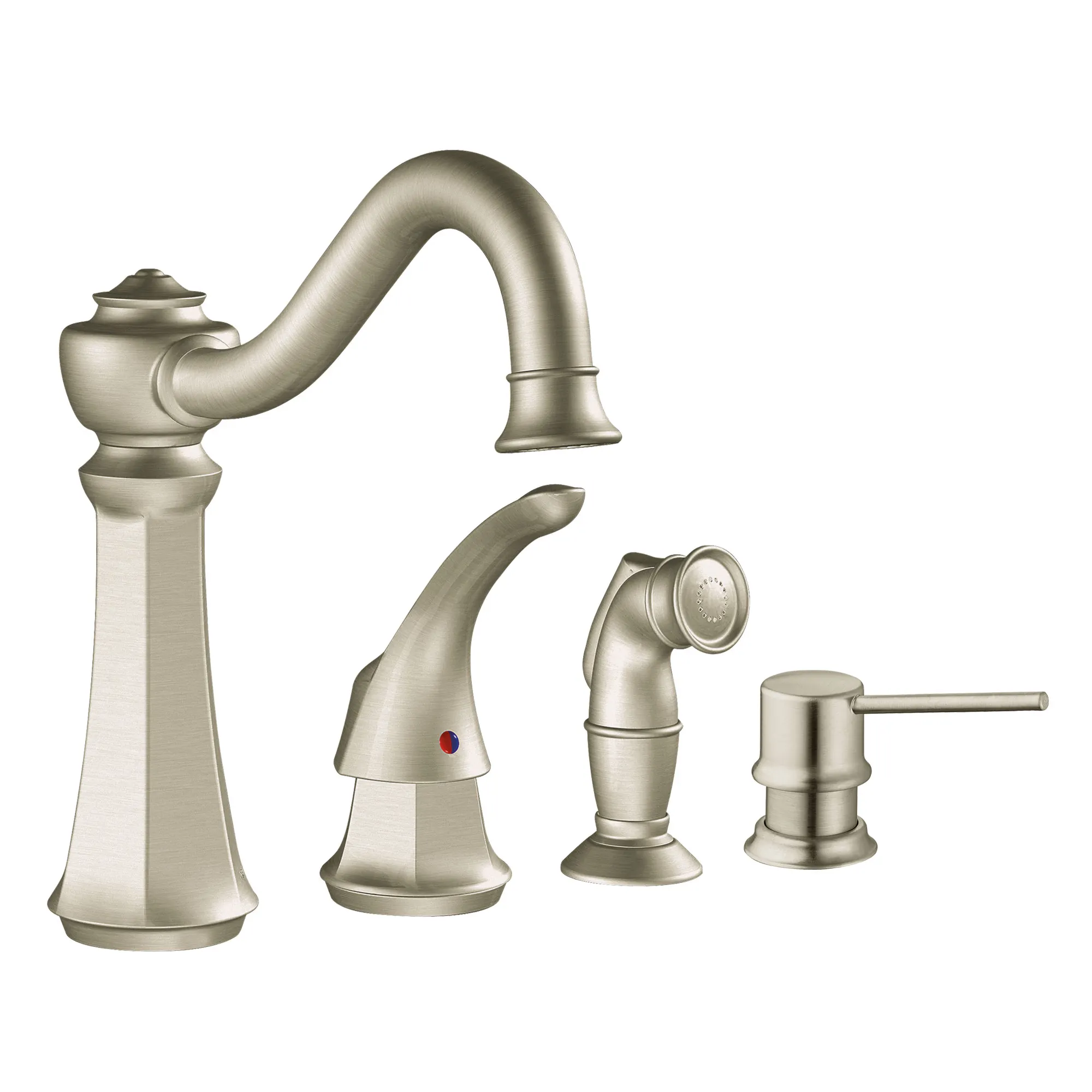 Vestige Chrome one-handle high arc kitchen faucet - Image 2