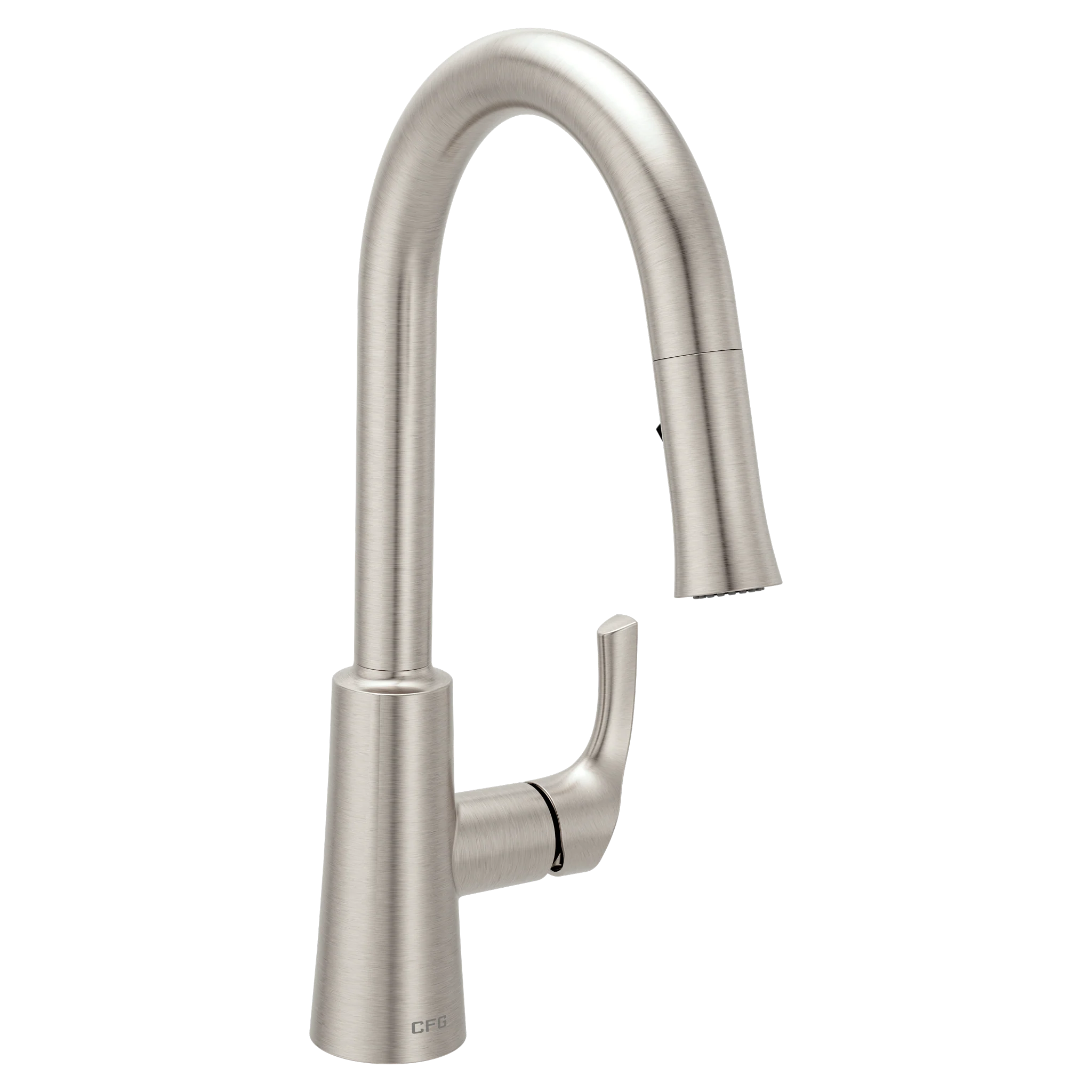 Ash Spot resist stainless one-handle high arc pulldown kitchen faucet