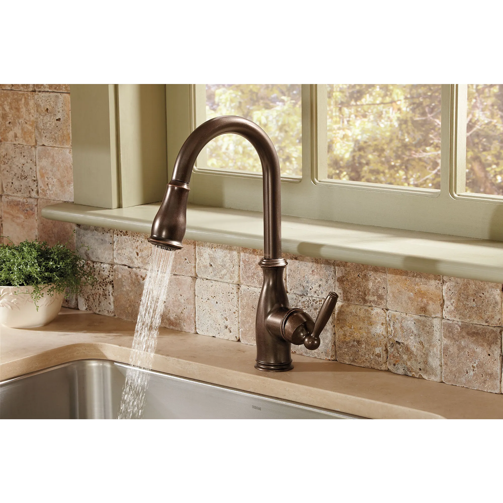 Brantford One-Handle High Arc Pulldown Kitchen Faucet - Image 10