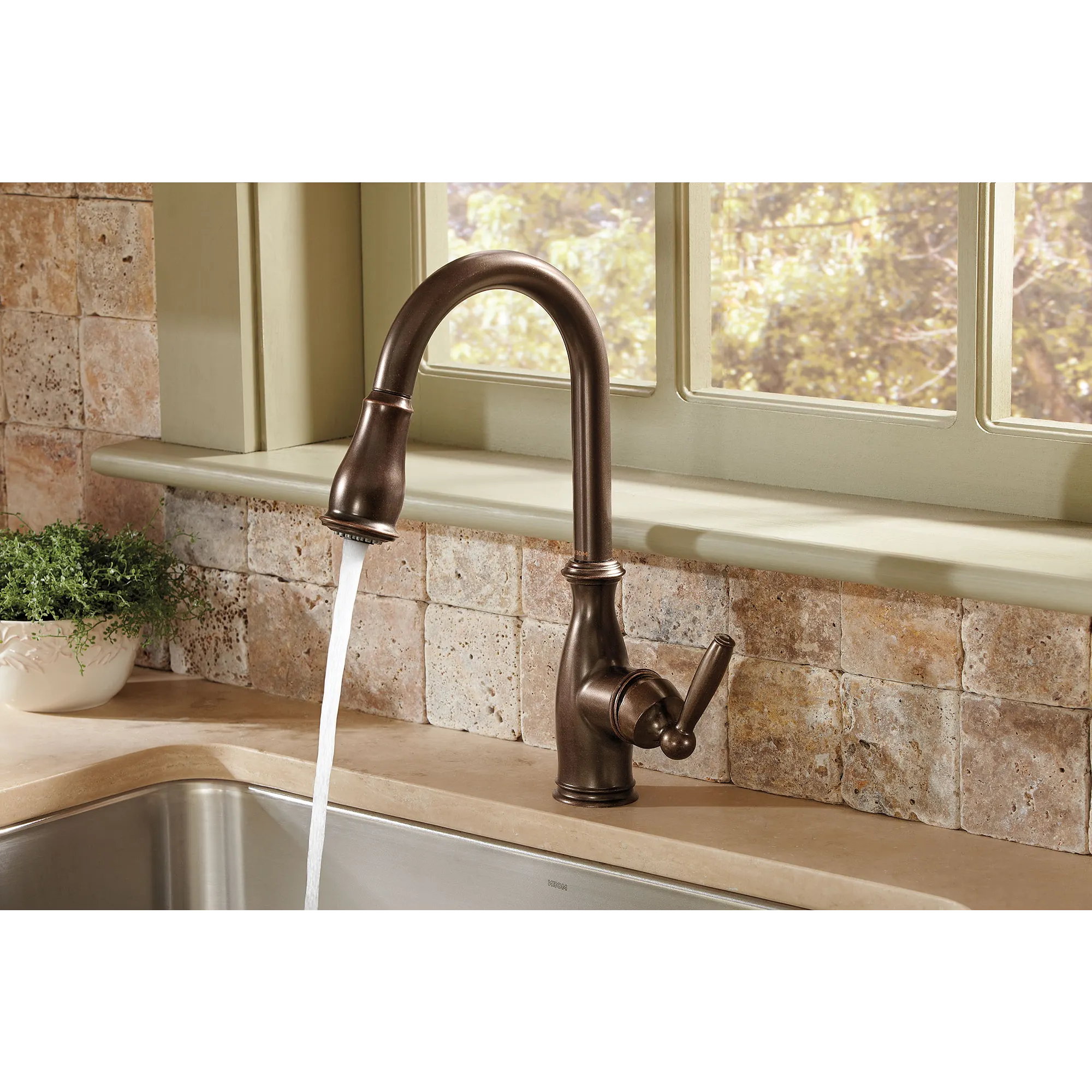 Brantford One-Handle High Arc Pulldown Kitchen Faucet - Image 15