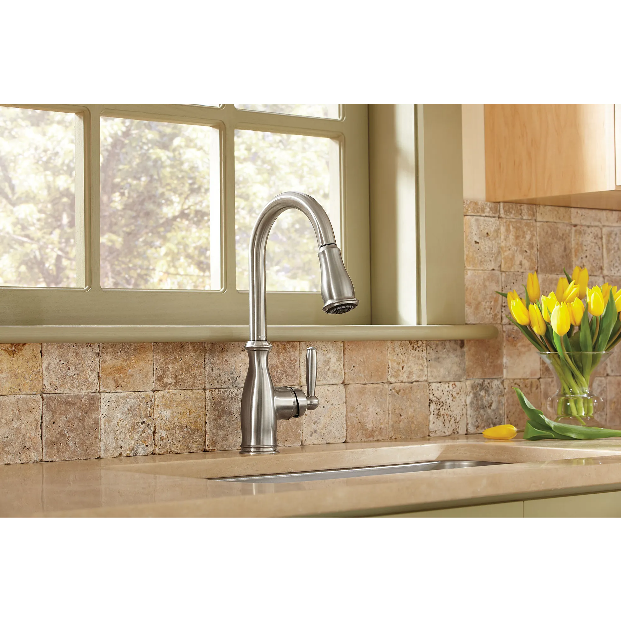 Brantford One-Handle High Arc Pulldown Kitchen Faucet - Image 33