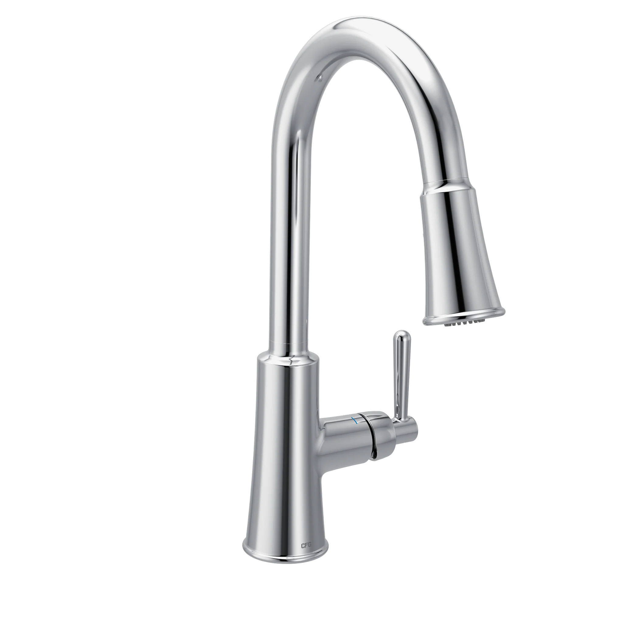 Ember Chrome one-handle high arc pulldown kitchen faucet