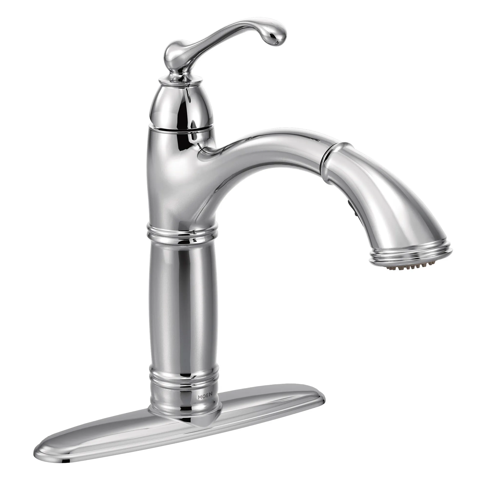 Brantford Chrome One-Handle High Arc Pullout Kitchen Faucet - Image 4