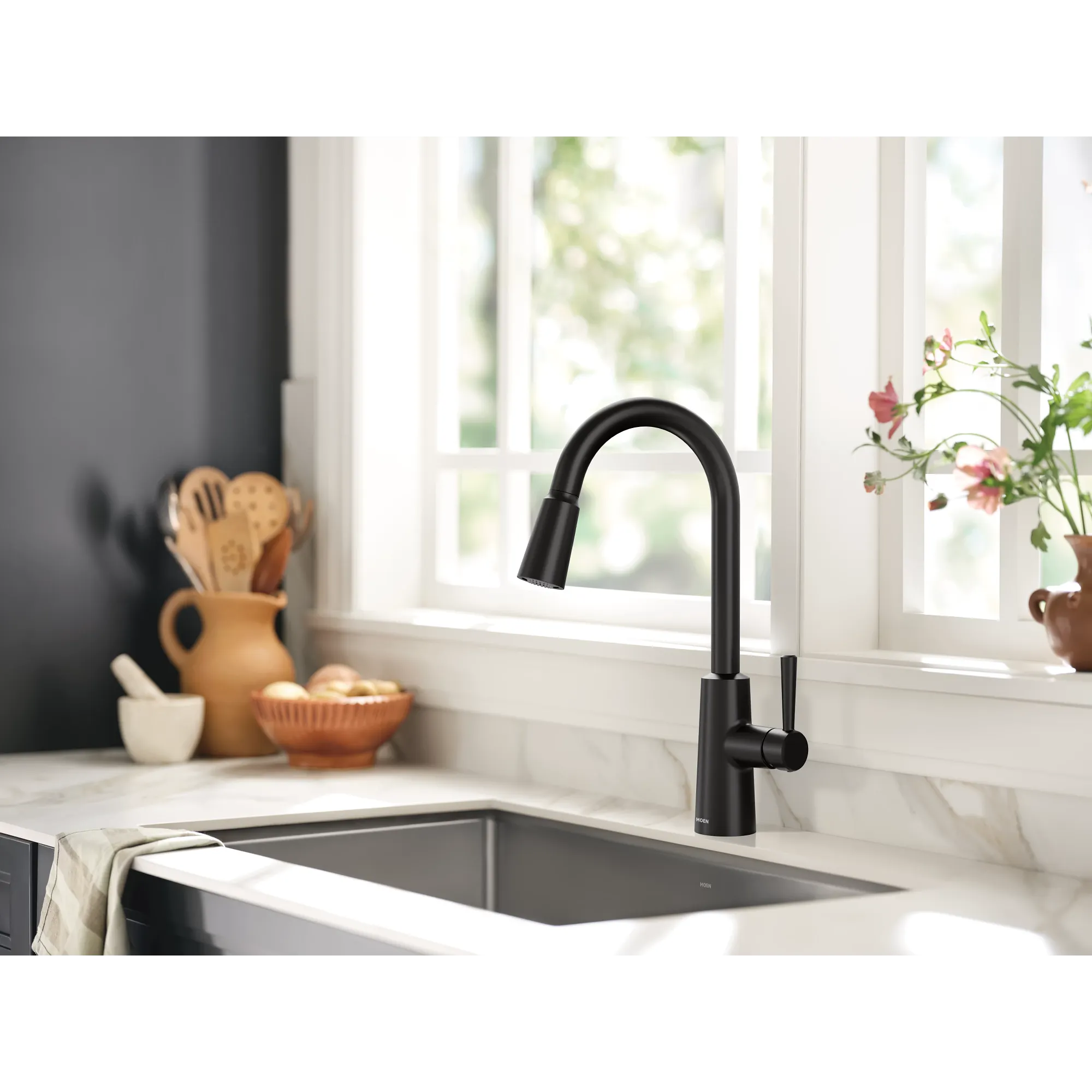 Riley High Arc Pulldown Kitchen Faucet - Image 9
