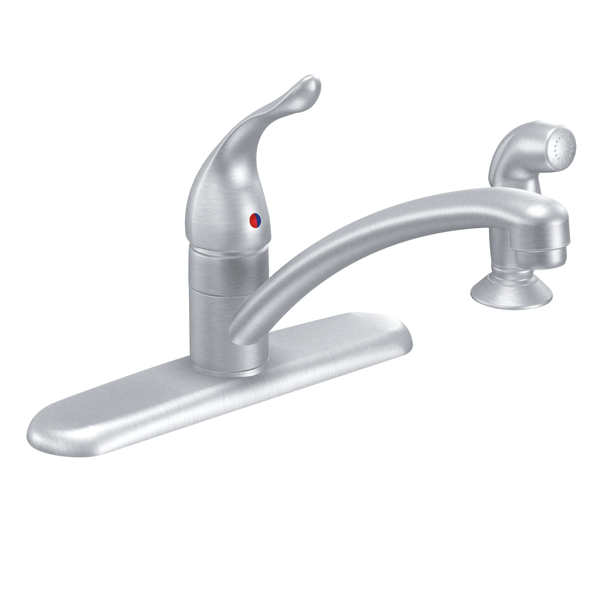 Chateau Chrome One-Handle Low Arc Kitchen Faucet - Image 6