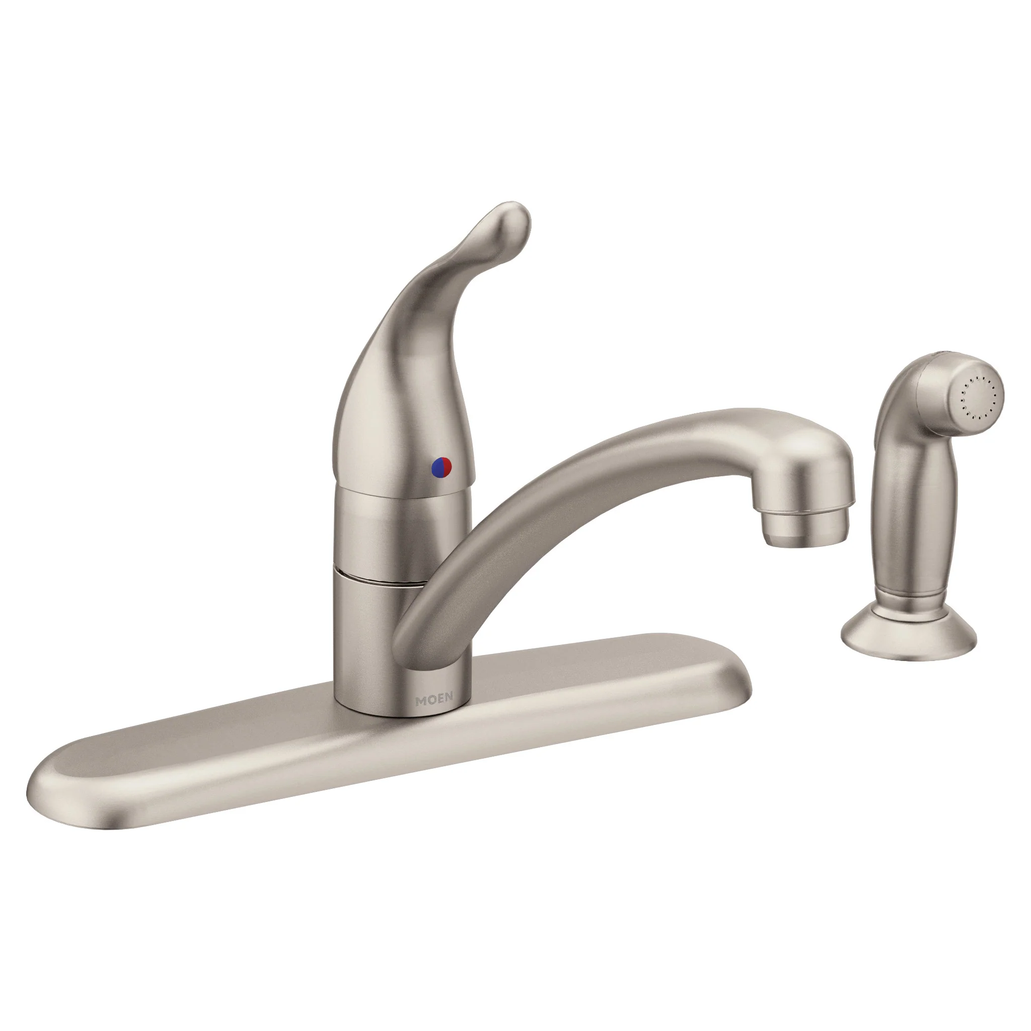 Chateau Chrome One-Handle Low Arc Kitchen Faucet - Image 8