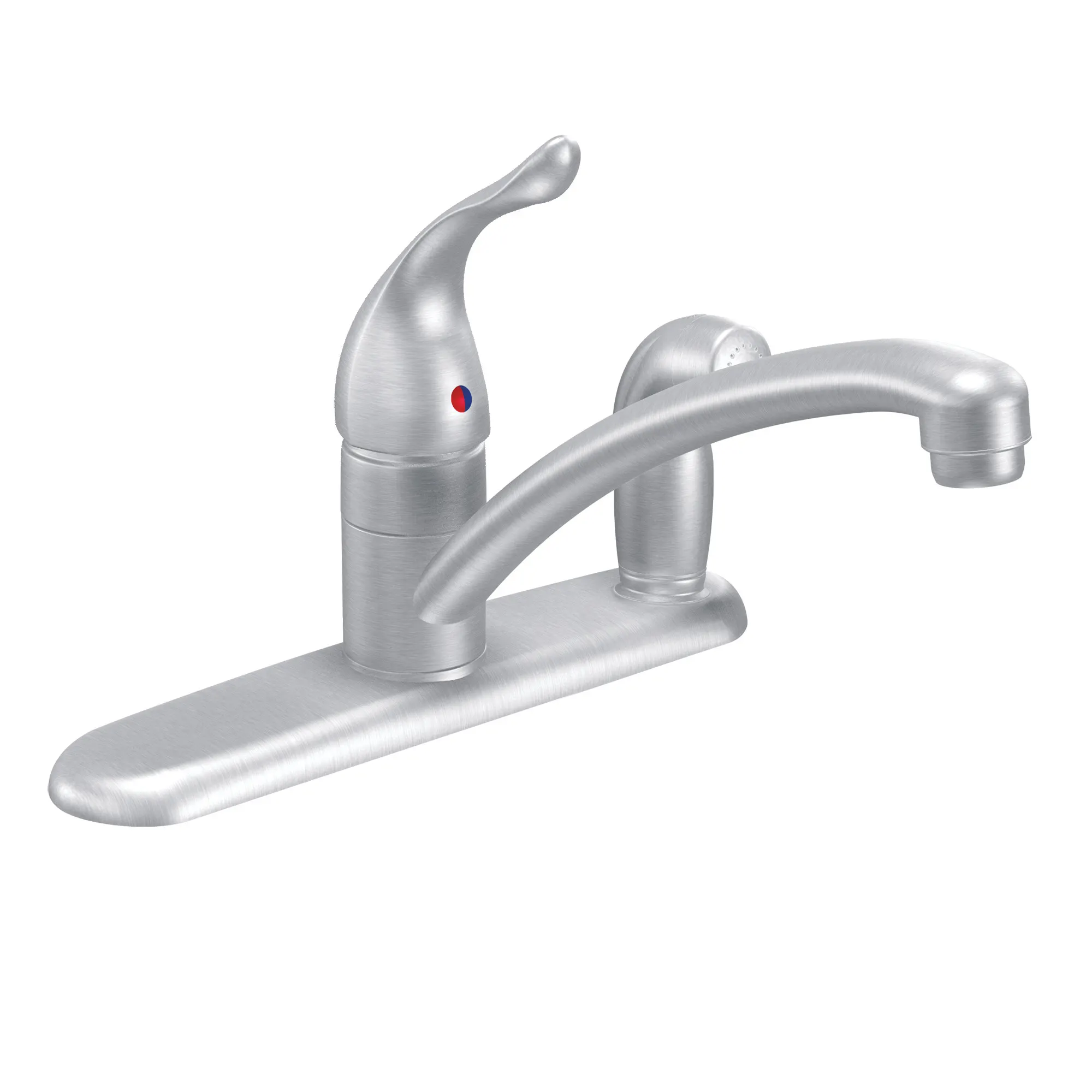 Chateau Chrome One-Handle Low Arc Kitchen Faucet - Image 6
