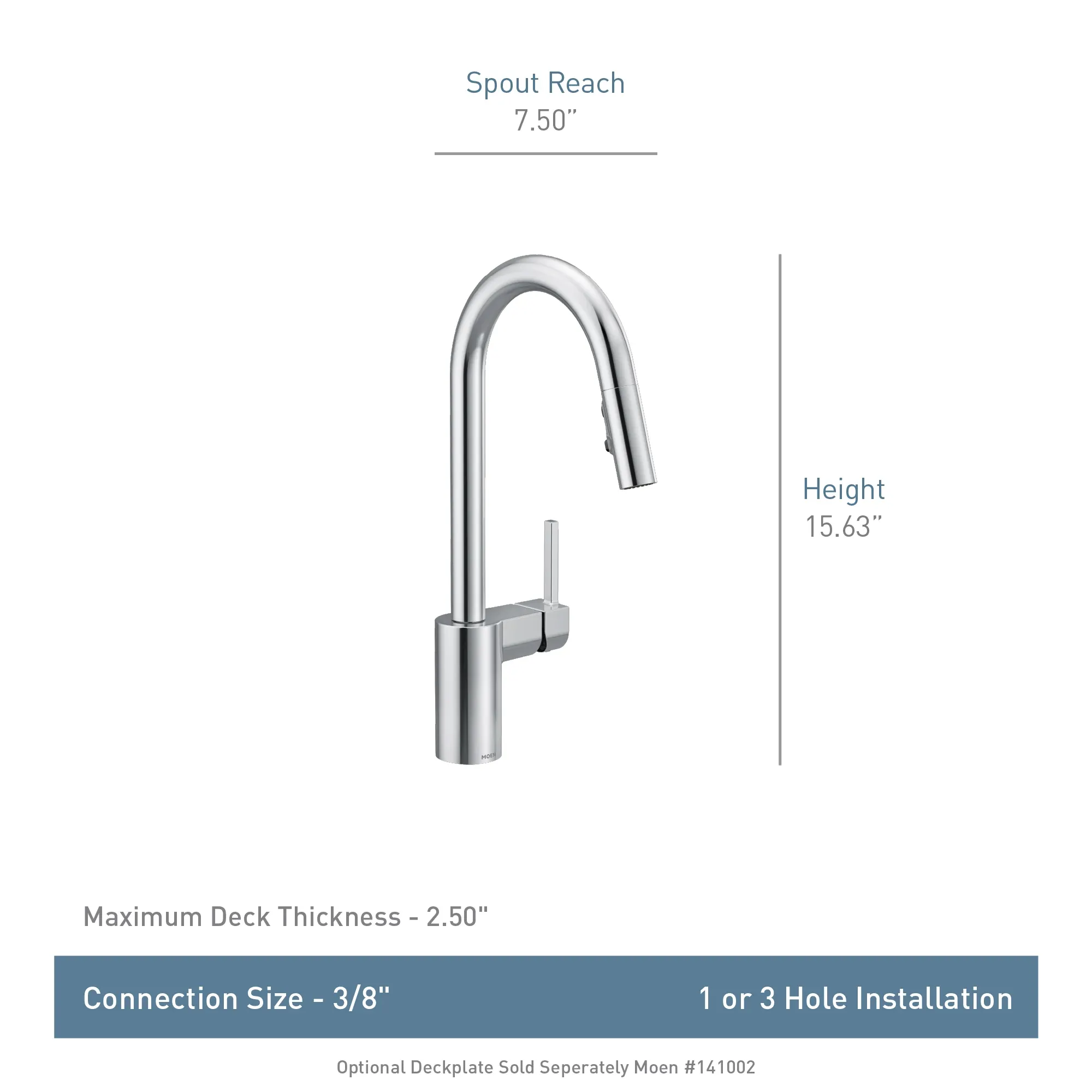Align One-handle High Arc Pulldown Kitchen Faucet - Image 9