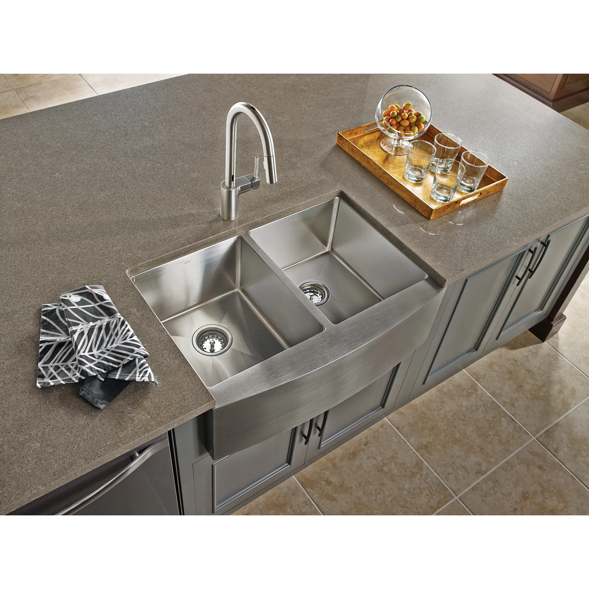Align Chrome One-Handle High Arc Pulldown Kitchen Faucet - Image 6