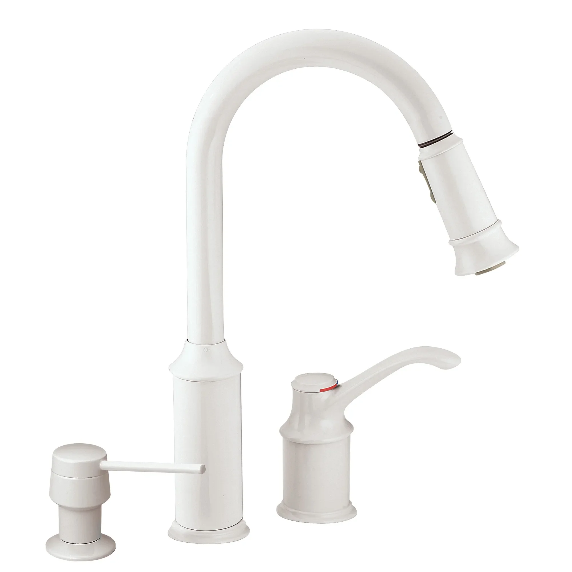 Aberdeen Chrome One-Handle High Arc Pulldown Kitchen Faucet - Image 10