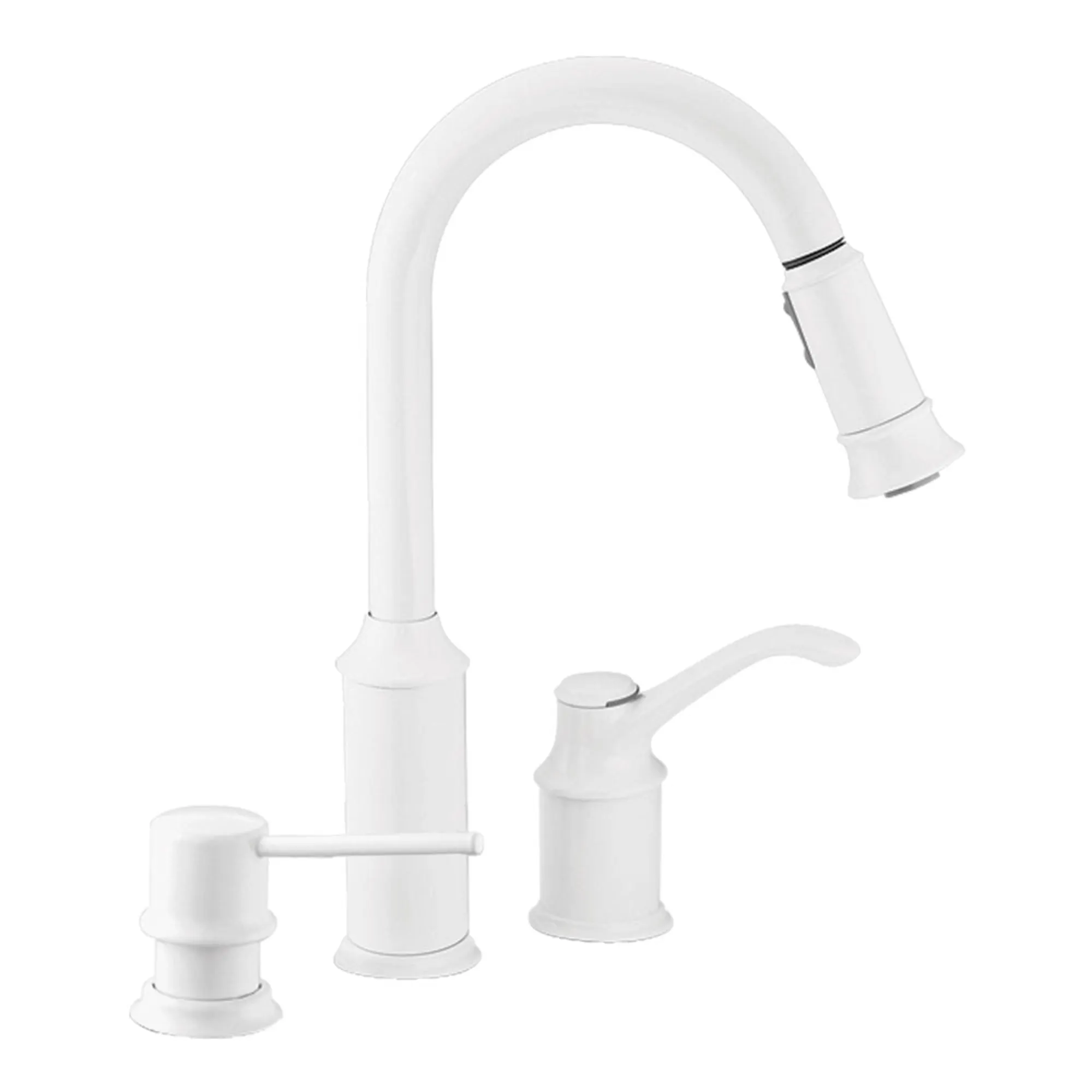 Aberdeen Chrome One-Handle High Arc Pulldown Kitchen Faucet - Image 11