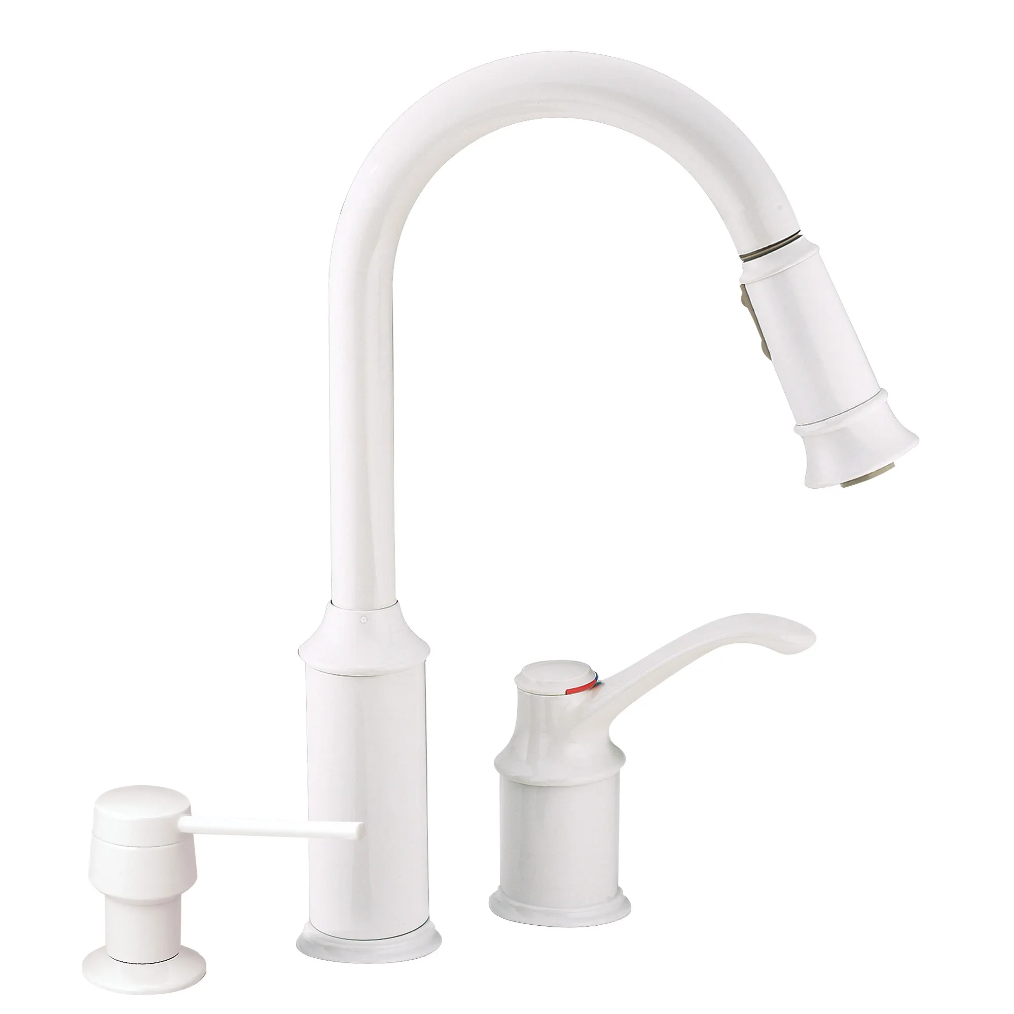 Aberdeen Chrome One-Handle High Arc Pulldown Kitchen Faucet - Image 13