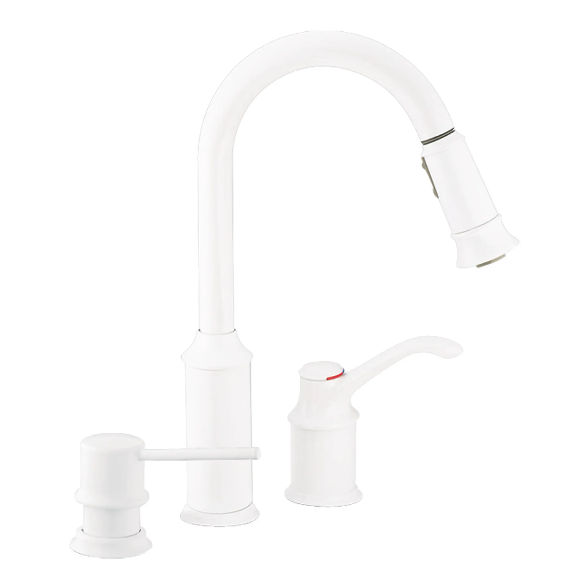 Aberdeen Chrome One-Handle High Arc Pulldown Kitchen Faucet - Image 14