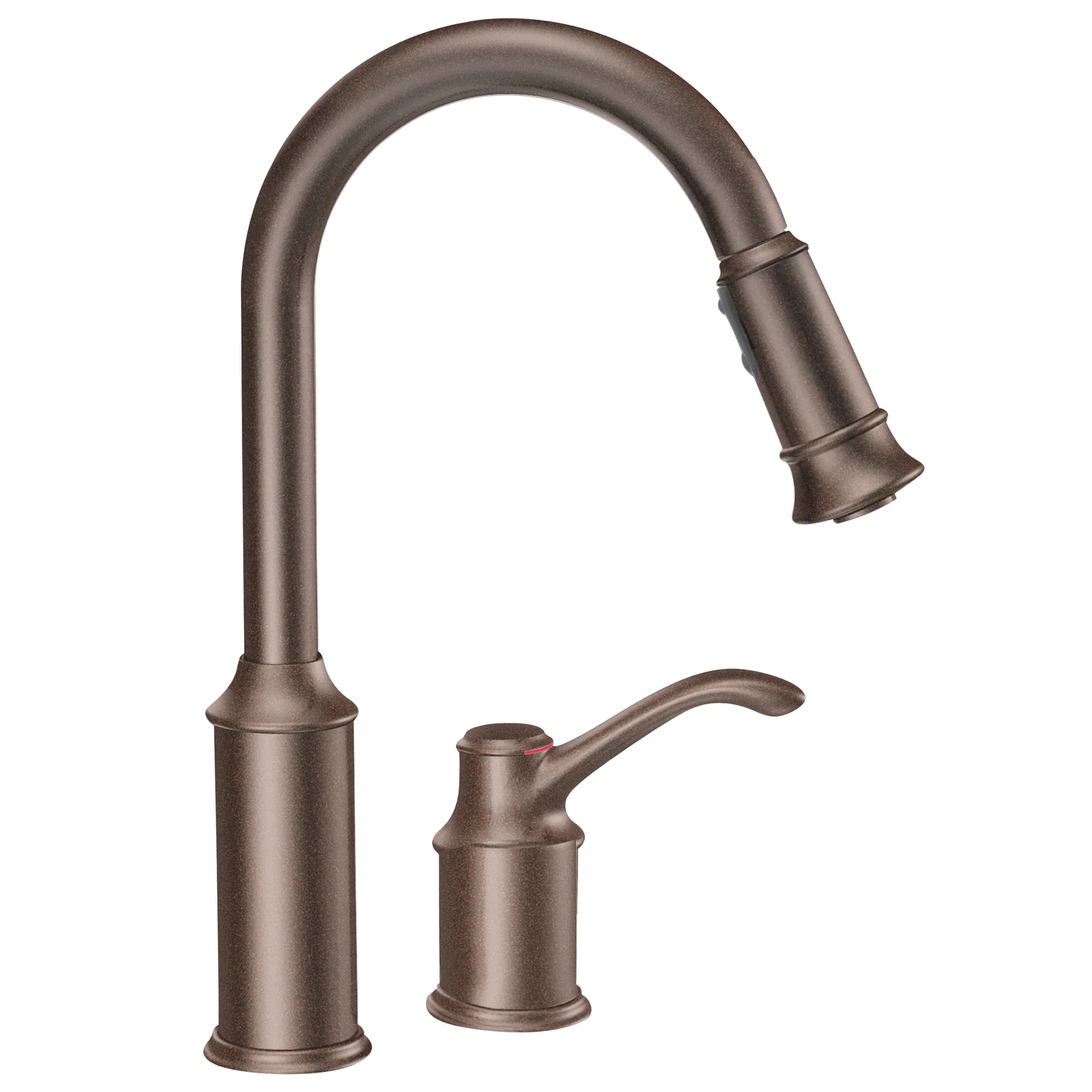 Aberdeen Chrome One-Handle High Arc Pulldown Kitchen Faucet - Image 17