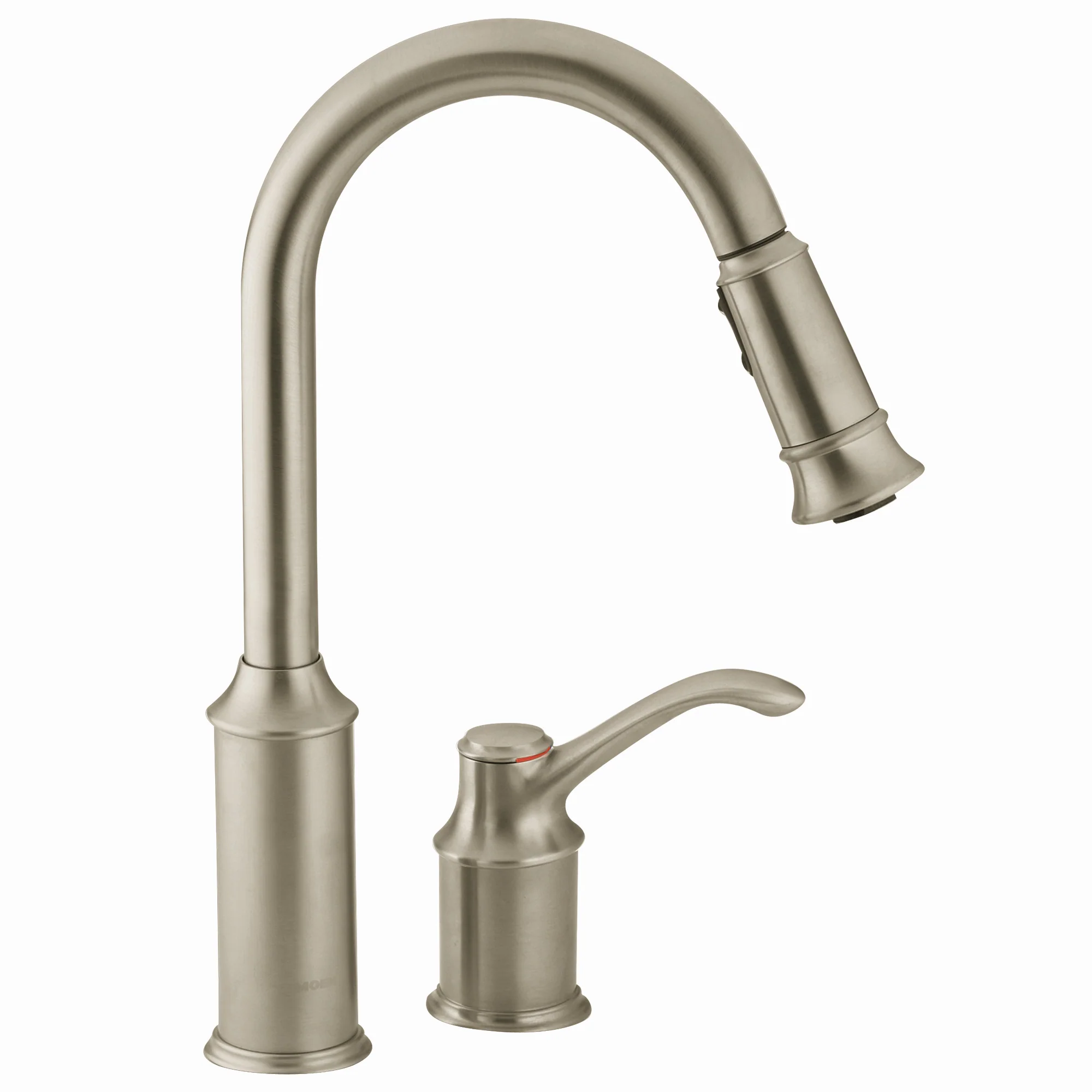 Aberdeen Chrome One-Handle High Arc Pulldown Kitchen Faucet - Image 2