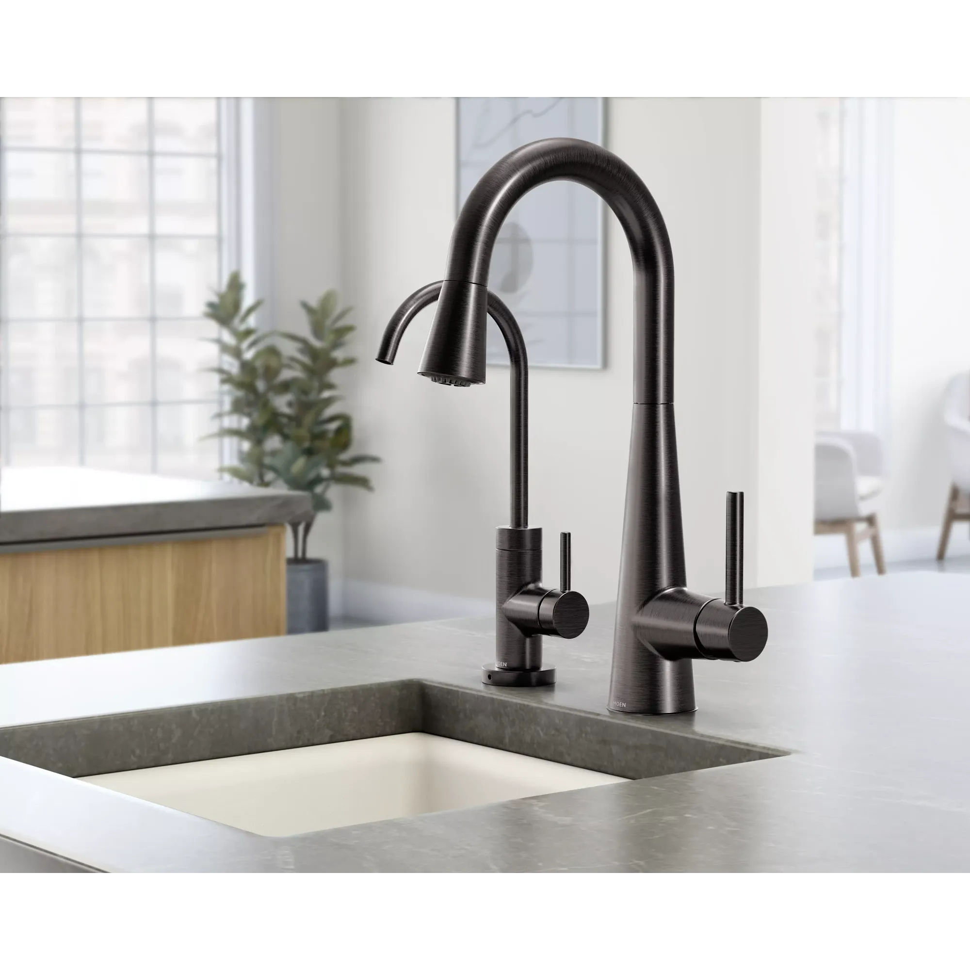 Sleek One-Handle Pulldown Bar Faucet - Image 35