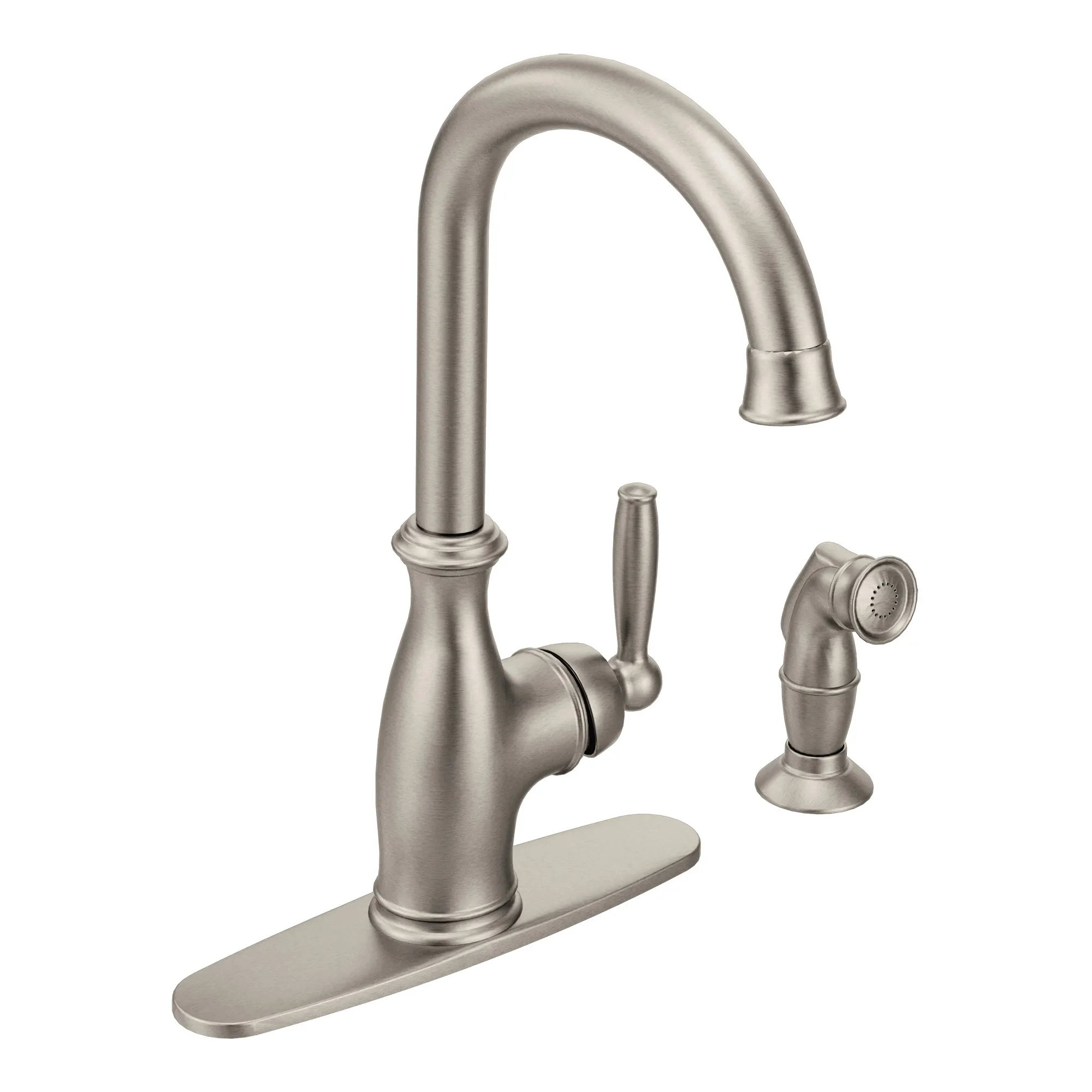 Brantford Chrome one-handle high arc kitchen faucet - Image 5