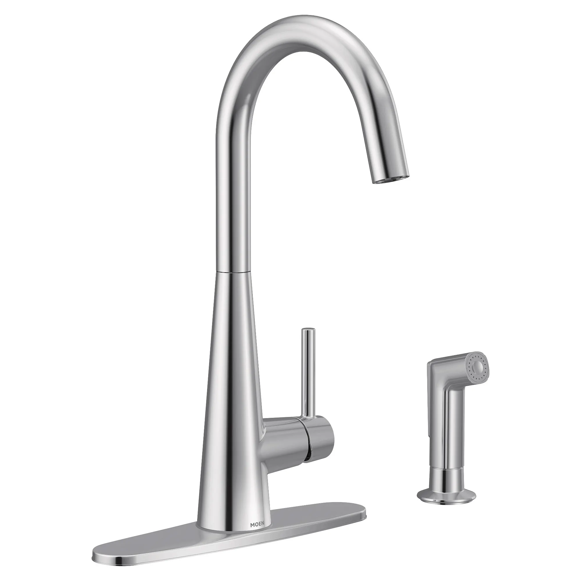 Sleek Chrome One-Handle Kitchen Faucet - Image 4