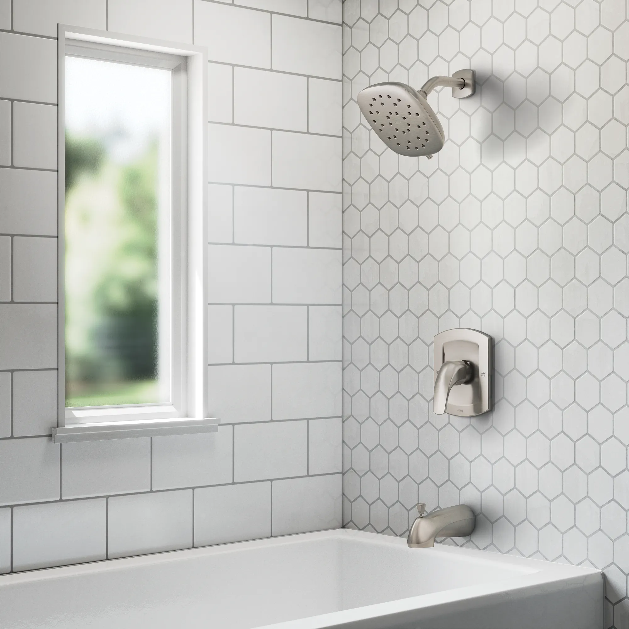Zarina Spot resist brushed nickel Posi-Temp(R) tub/shower - Image 3