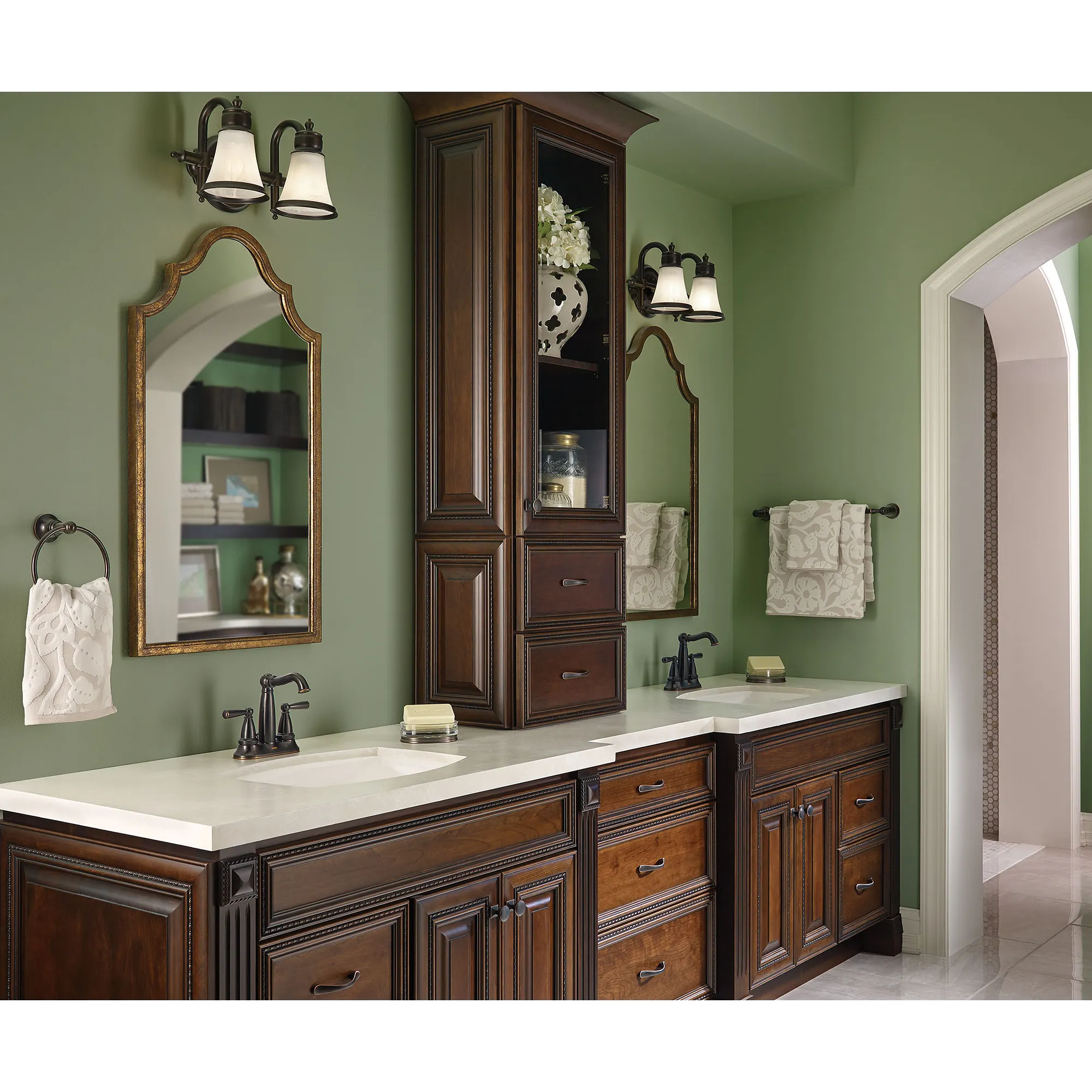 Vale Mediterranean Bronze (MB) Two-Handle Diverter Bathroom Faucet - Image 2