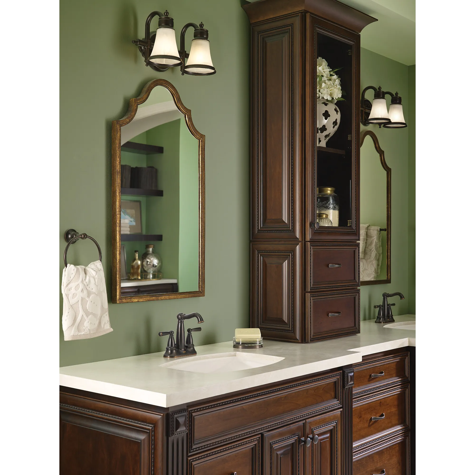 Vale Mediterranean Bronze (MB) Two-Handle Diverter Bathroom Faucet - Image 4